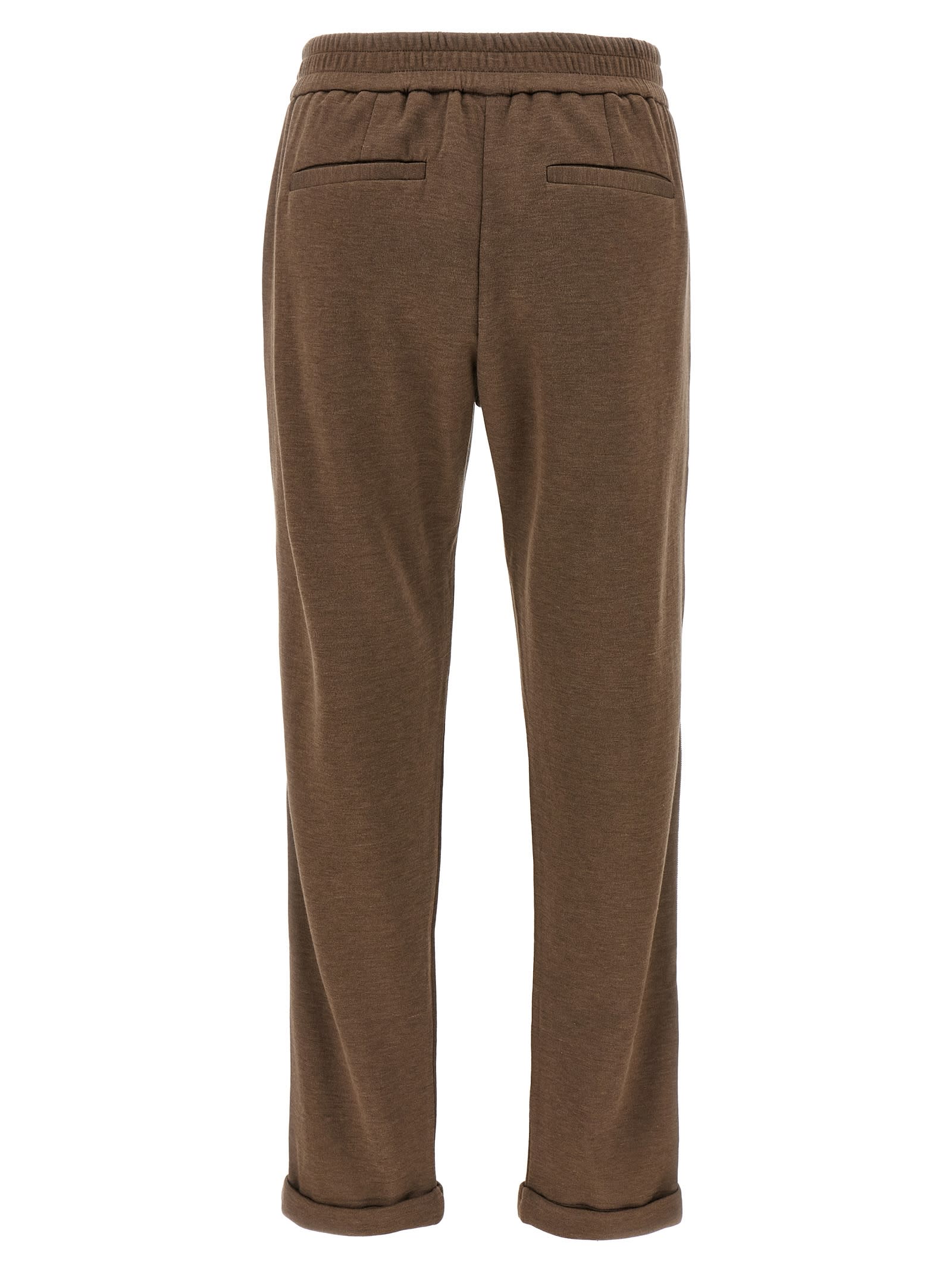 Shop Brunello Cucinelli Monile Joggers In Brown