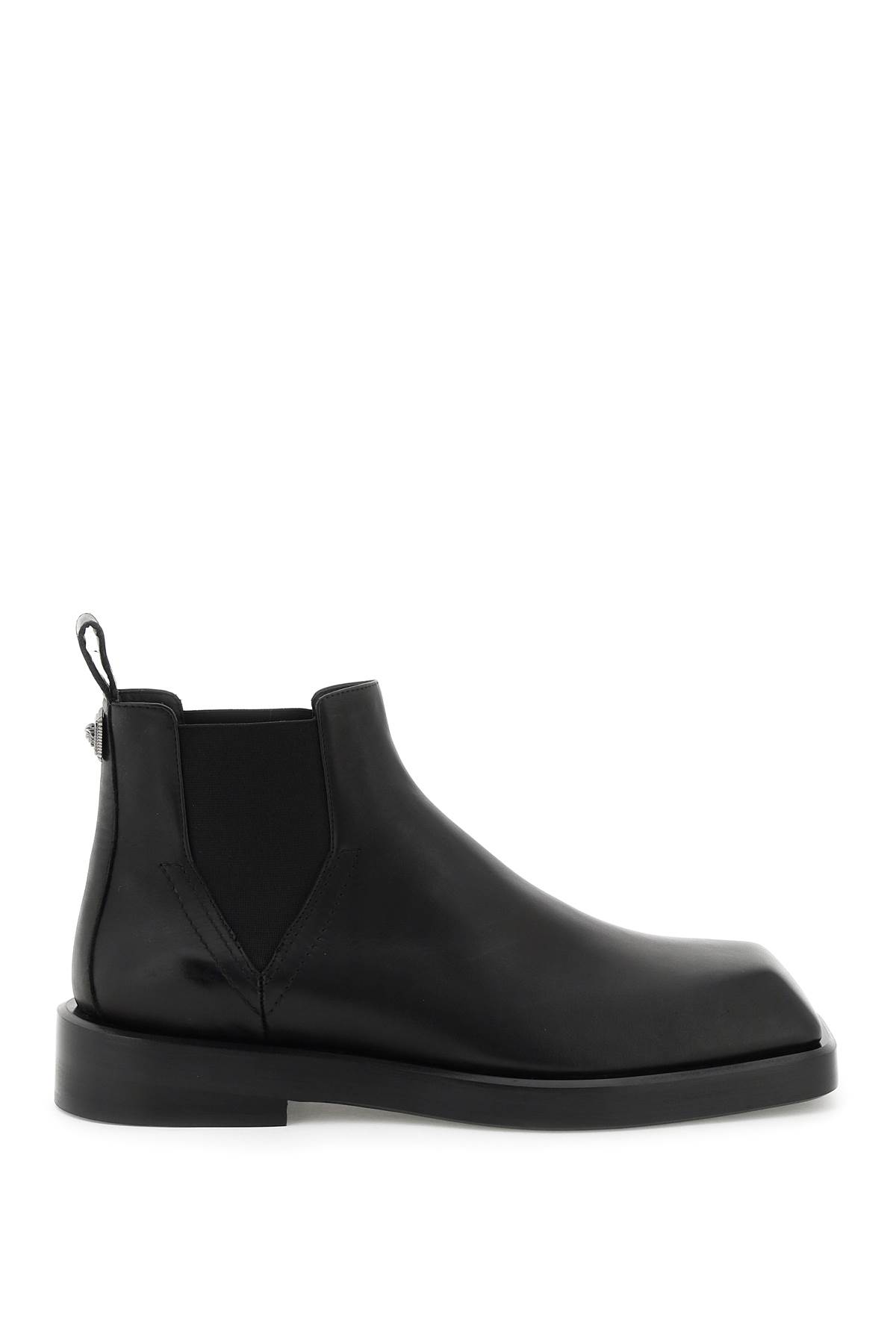 Versace Boots With Squared Black | ModeSens