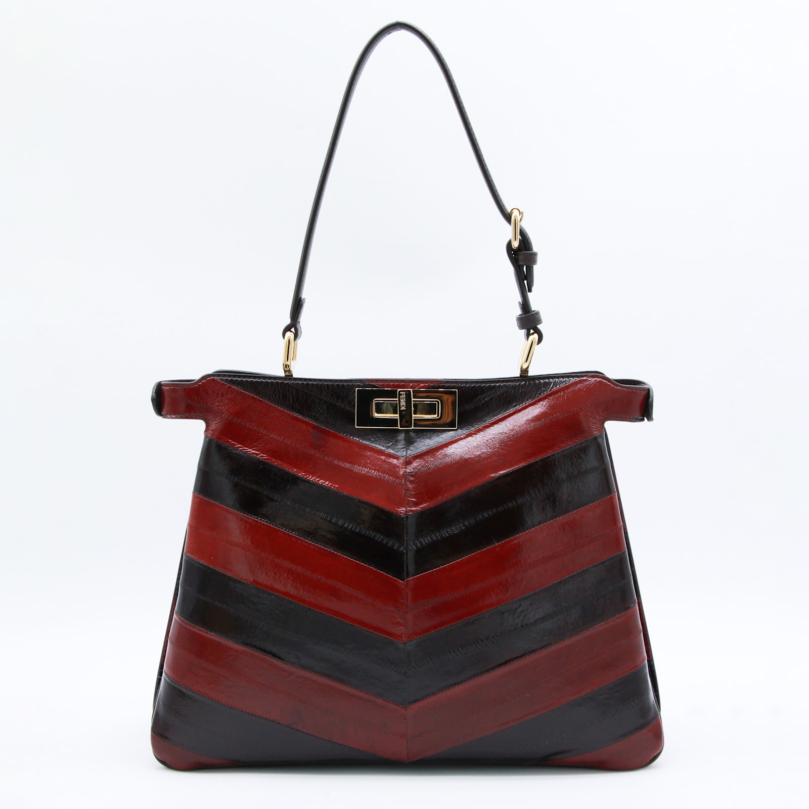 Fendi Two Tone Peekaboo Soft Medium Bag Women In Brown