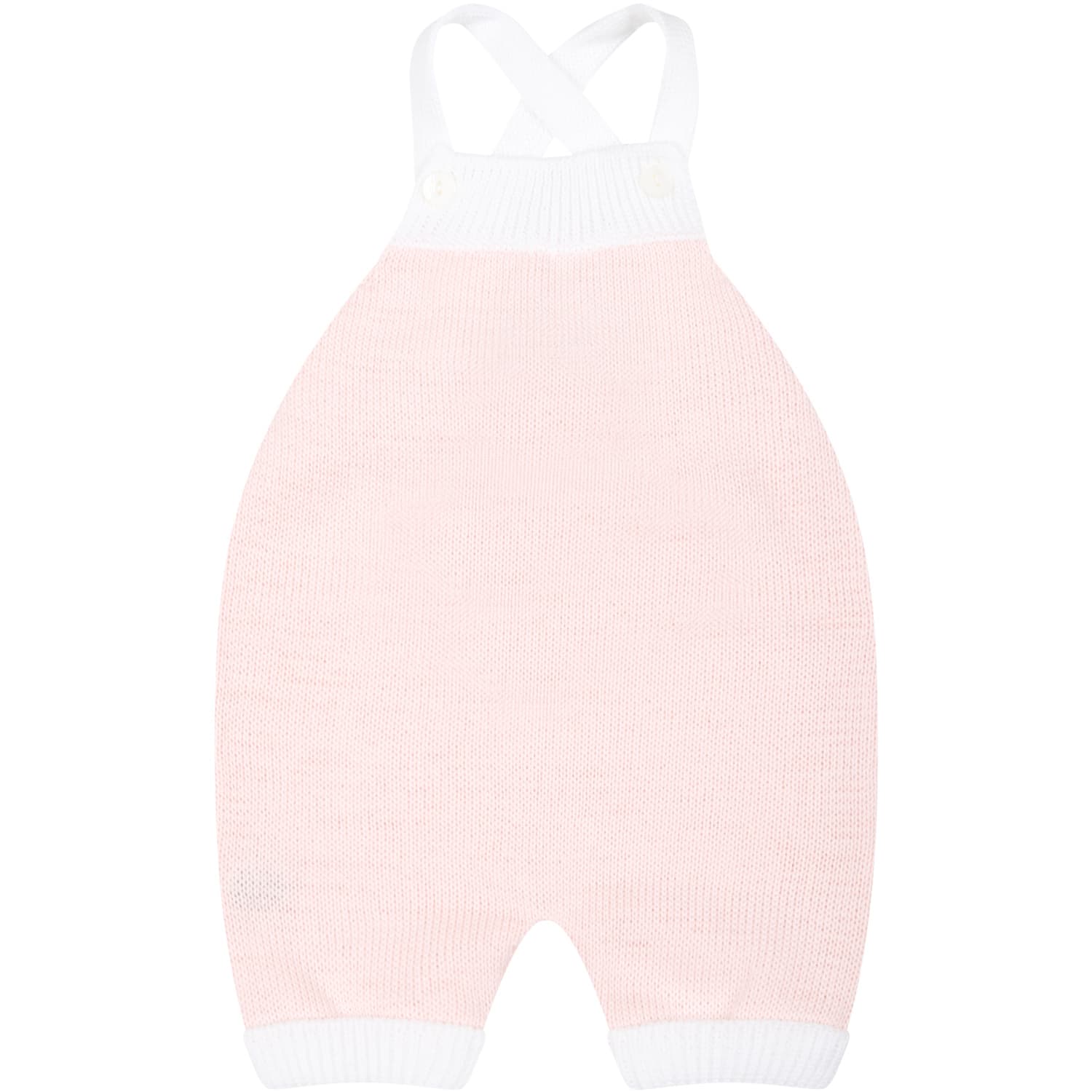 Little Bear Pink Dungarees For Baby Girl