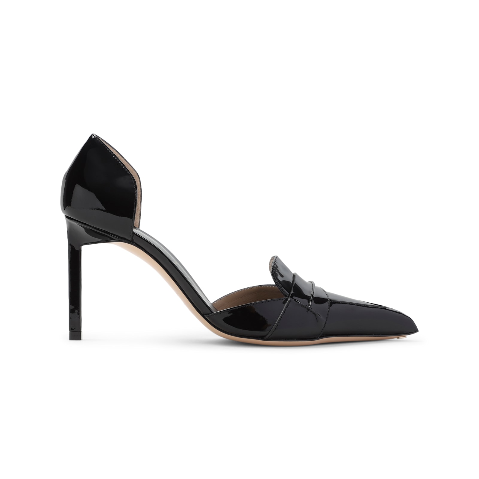 Tom Ford Stylish Pointed Toe Patent Finish Pumps In Black