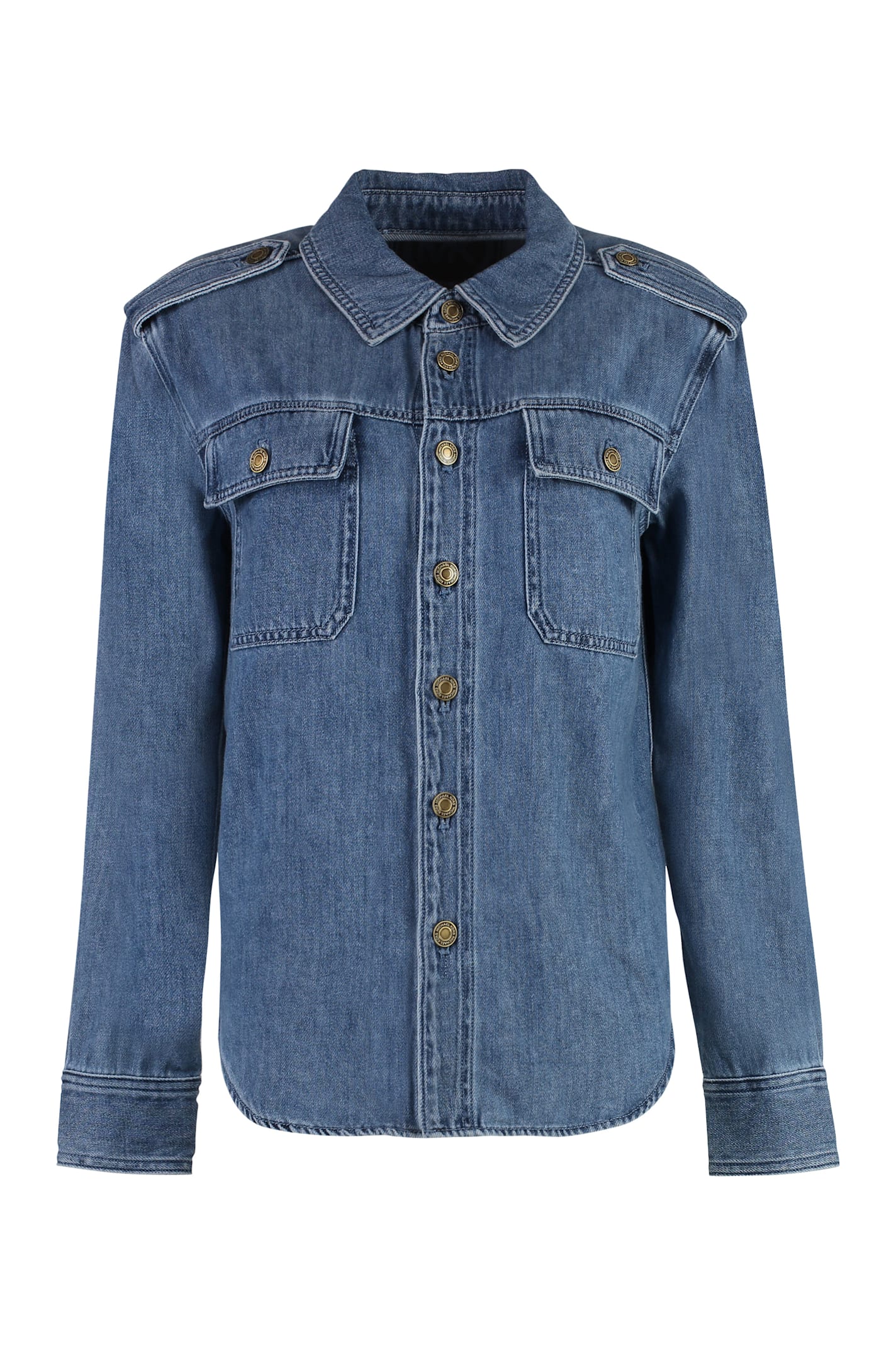 Shop Michael Kors Denim Shirt In Blu Heritage