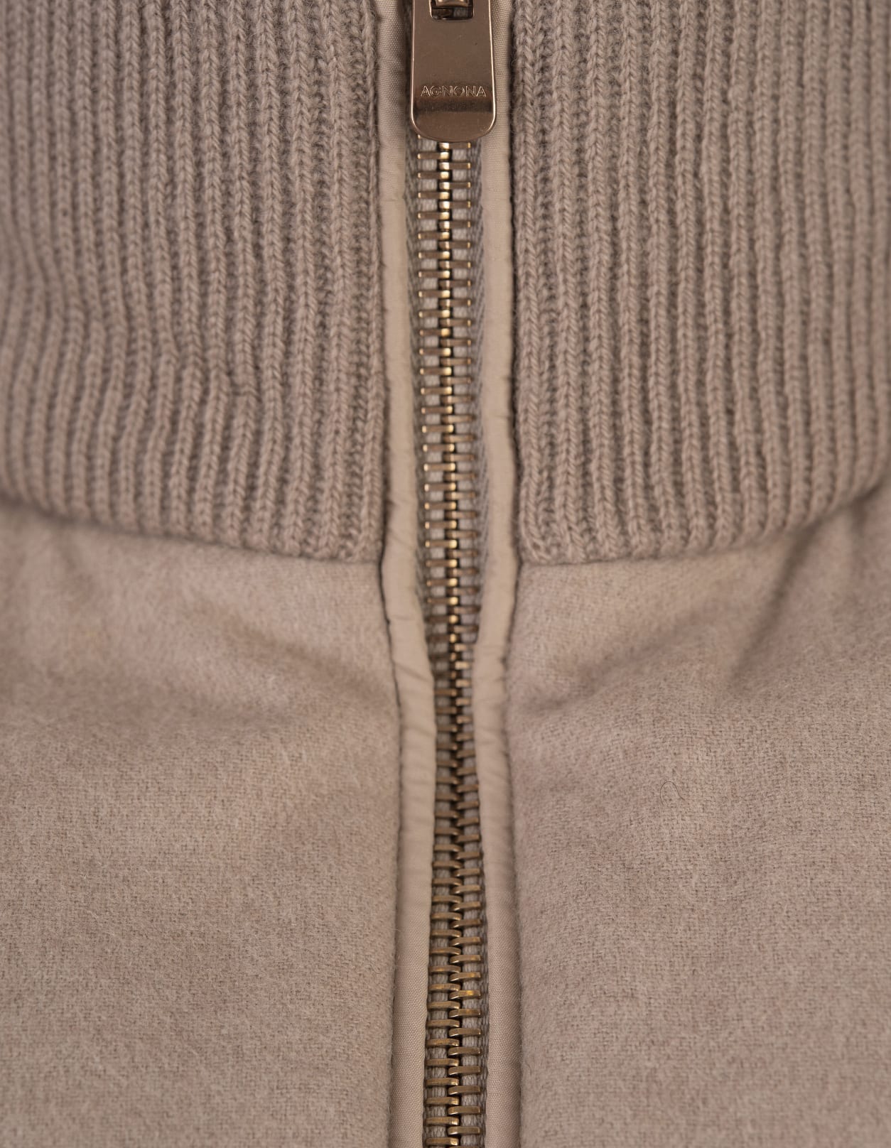 Shop Agnona Beige Cashmere Padded Gilet In Brown