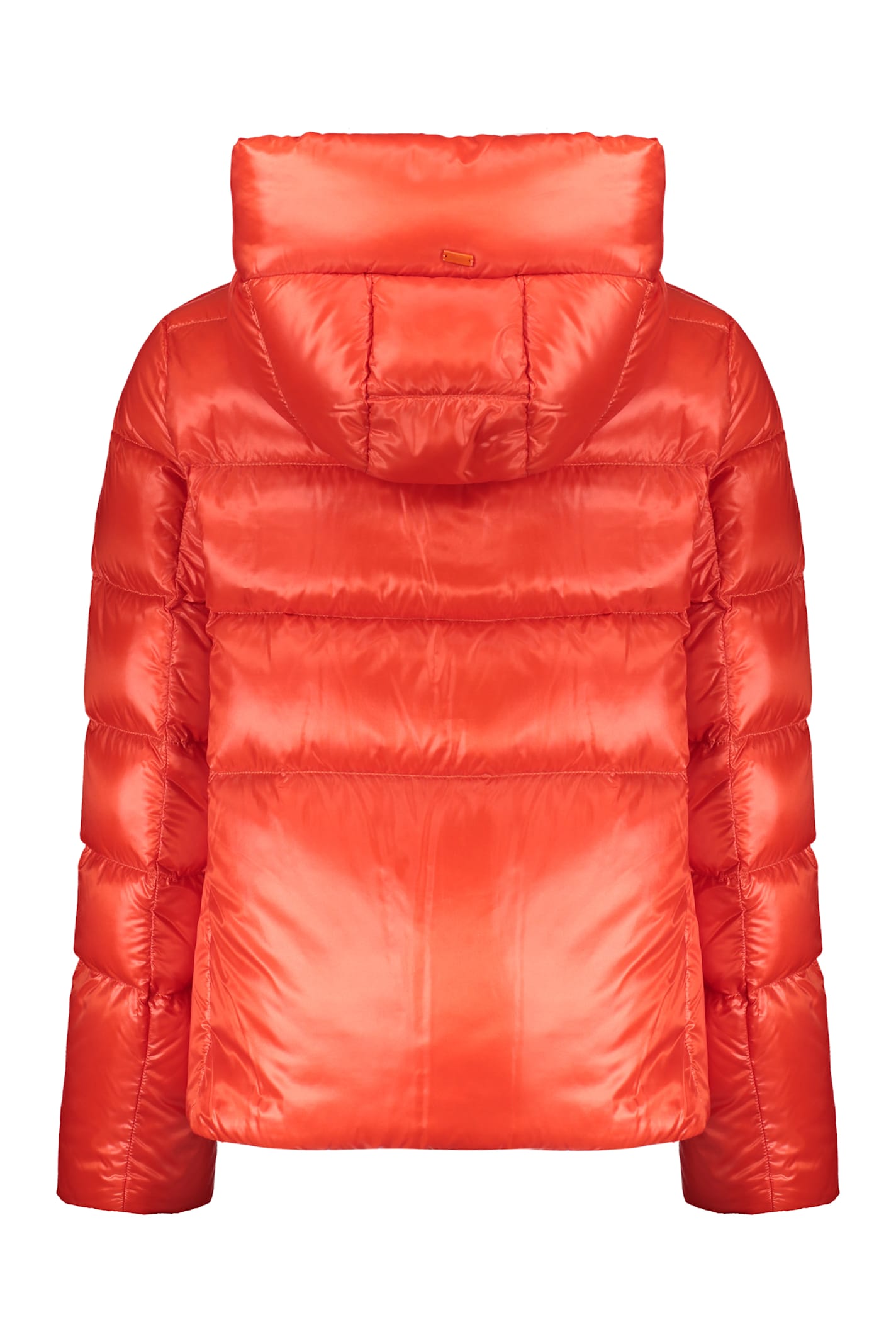 Herno Hooded Short Down Jacket In Coral