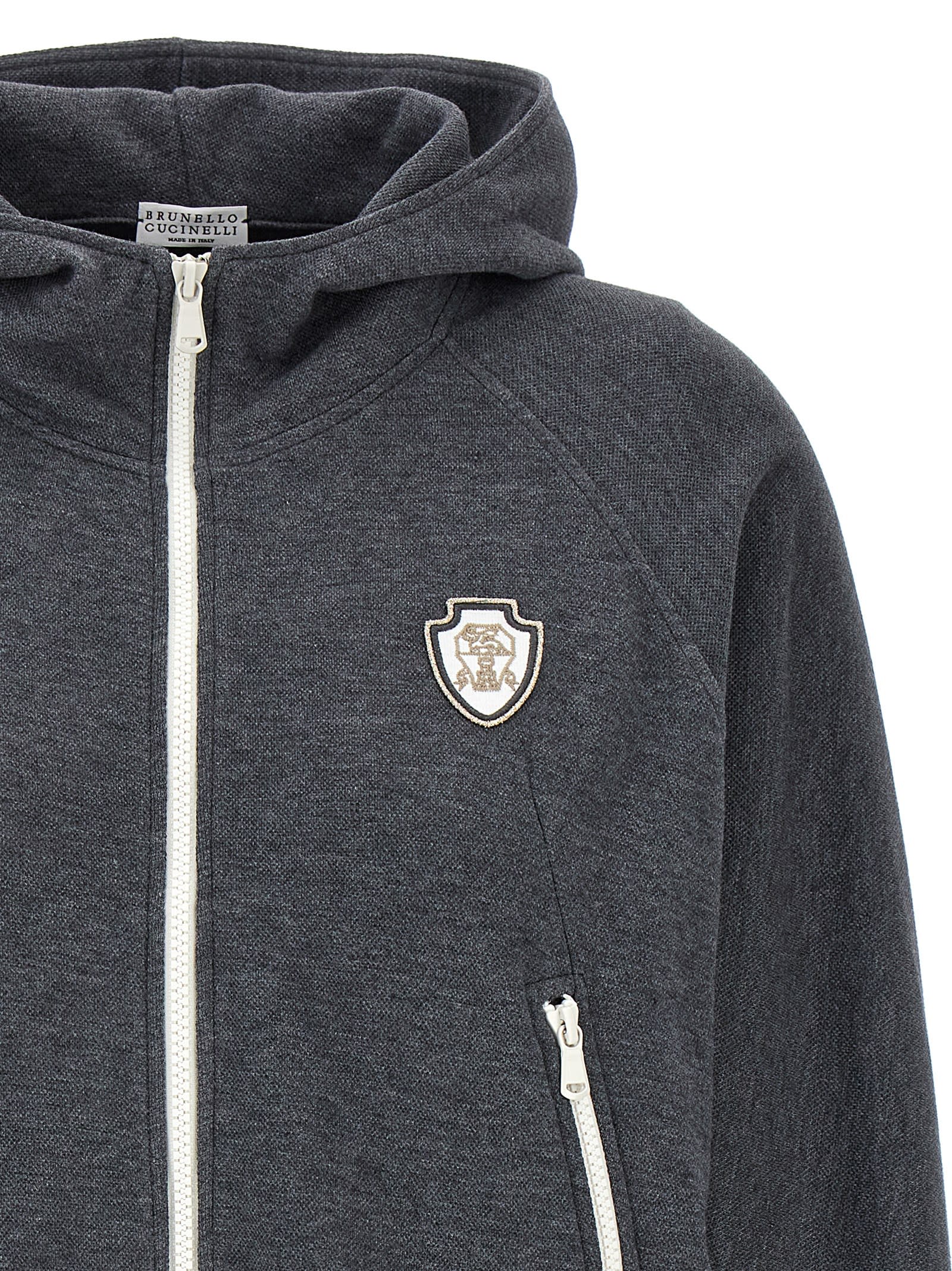 BRUNELLO CUCINELLI LOGO HOODIE