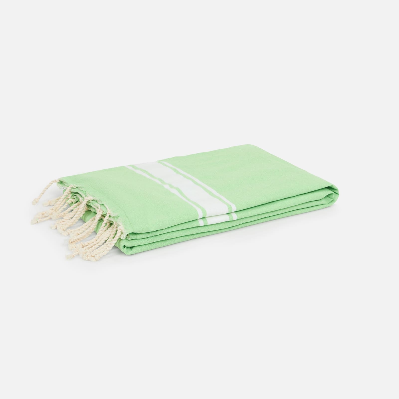 Mc2 Saint Barth Fluo Green Classic Foutas Doubled With Soft Polyester Sponge In Green