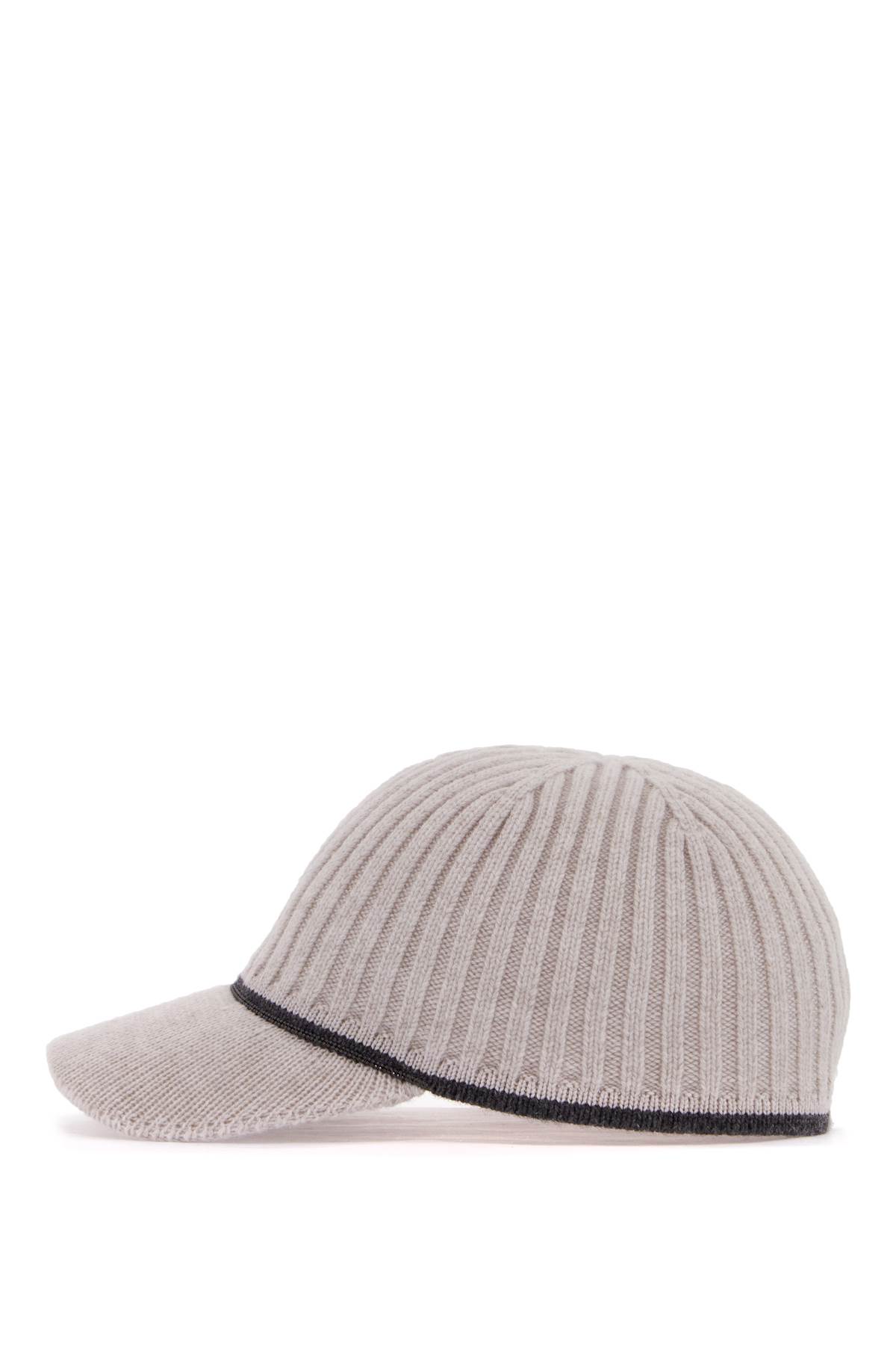 Shop Brunello Cucinelli Baseball Cap In Knit Fabric In Madreperla+piombo (grey)