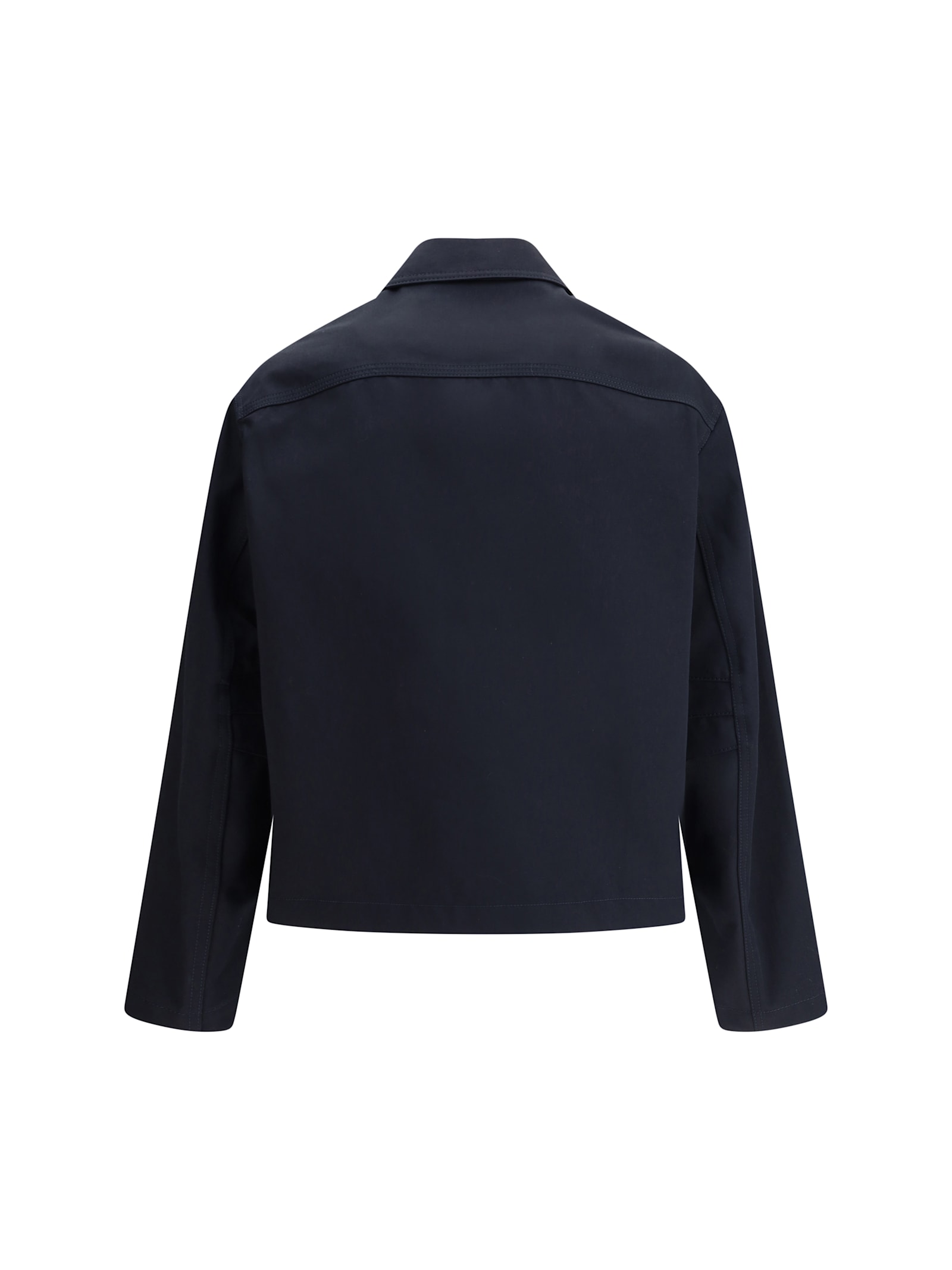 Gucci Signature Web Embossed Gabardine Jacket In Blue