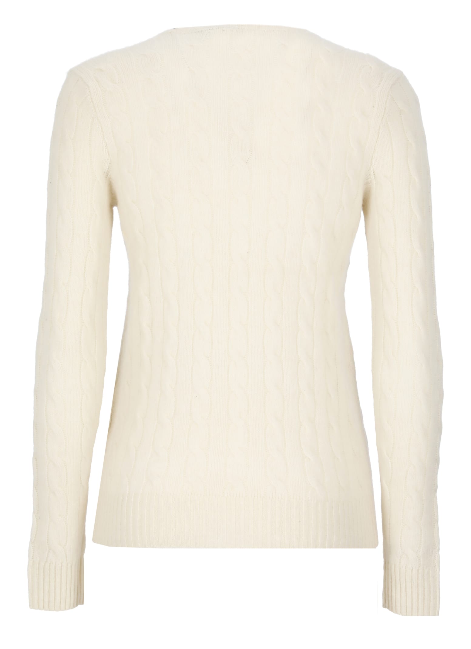 Shop Ralph Lauren Wool Sweater In Ivory