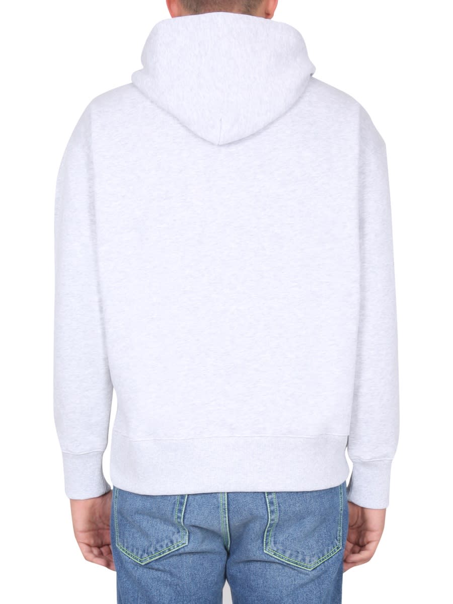 Msgm Man Sweatshirt White Size S Cotton In Grey