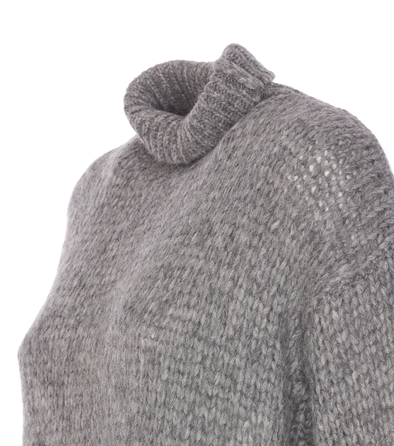 Shop Roberto Collina Turtleneck Sweater In Grey