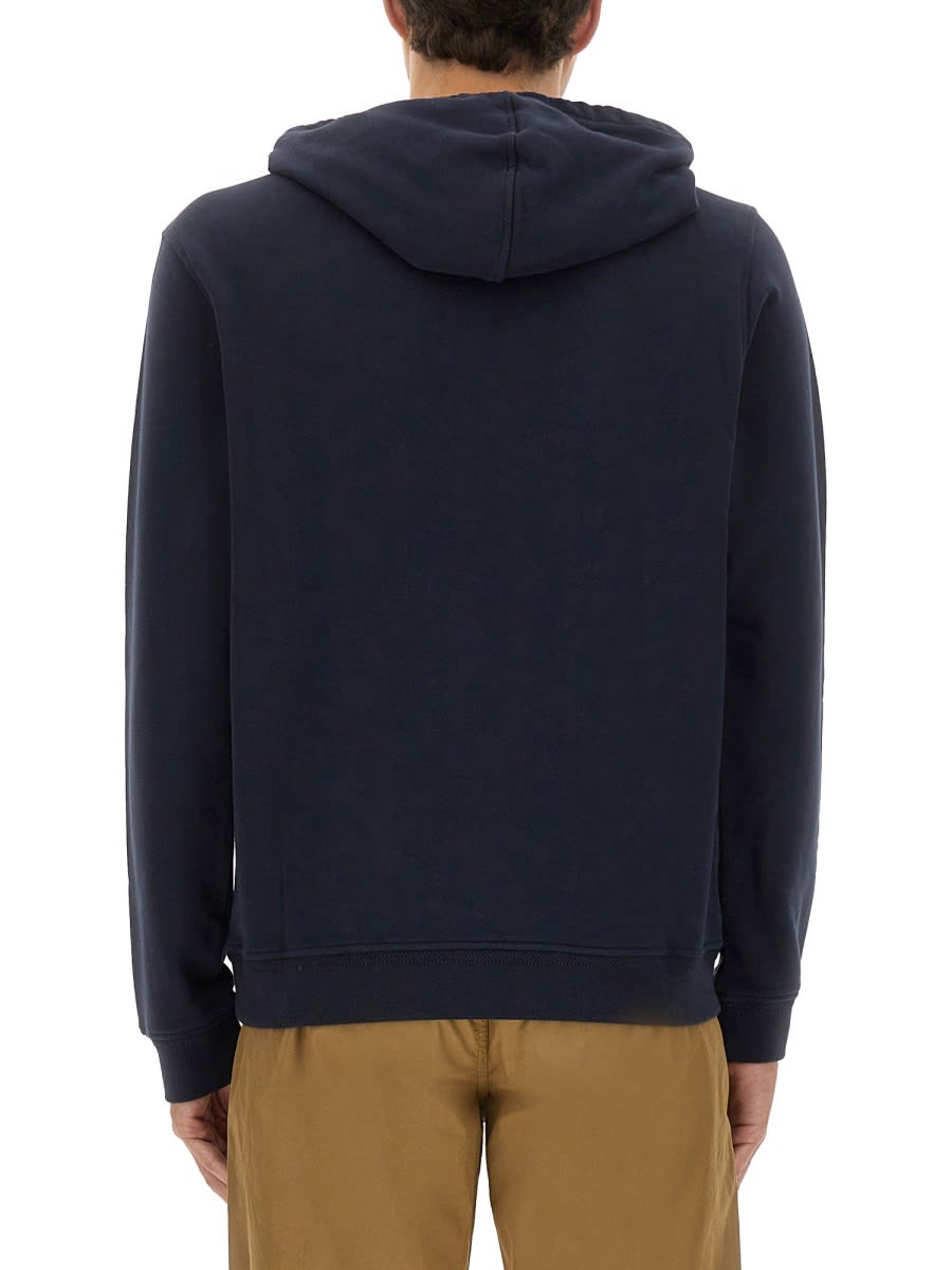 Belstaff Hooded Sweater Kangaroo Pocket In Blue
