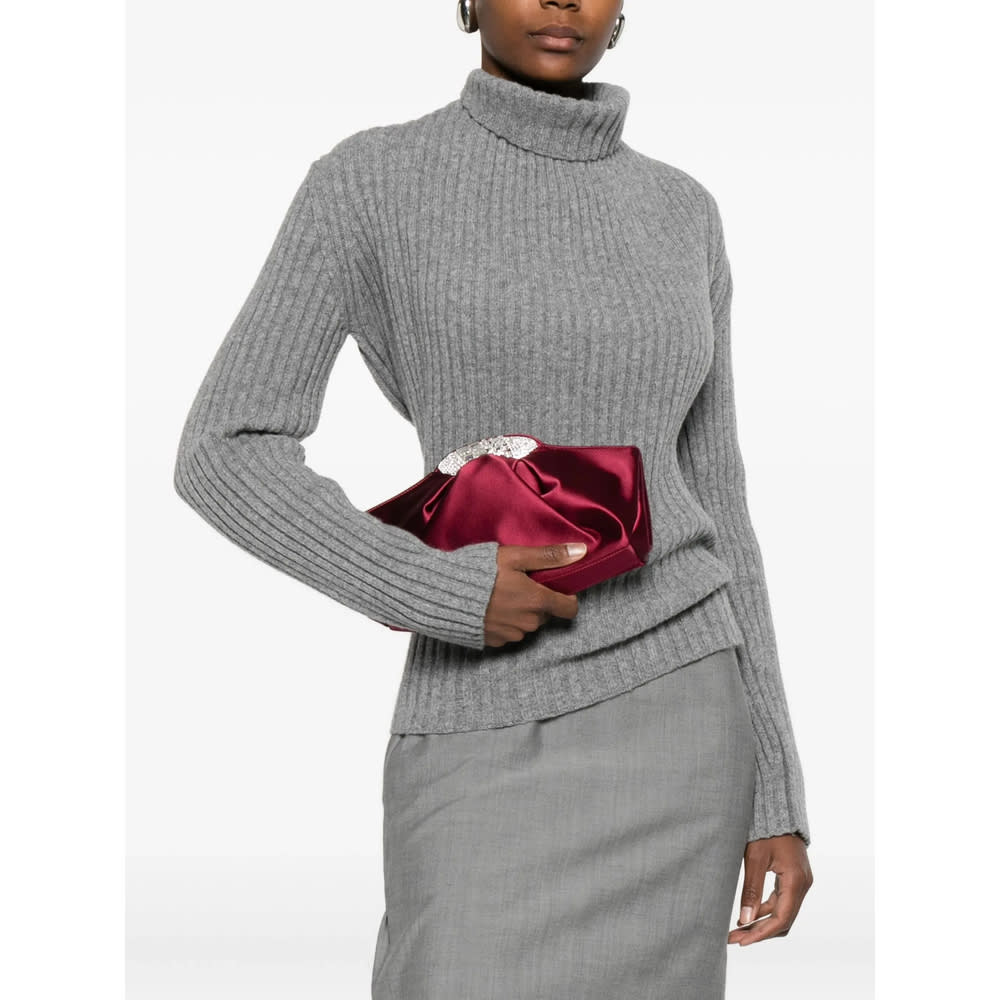 Giuseppe Zanotti Pink Clutch Bags Women In Burgundy