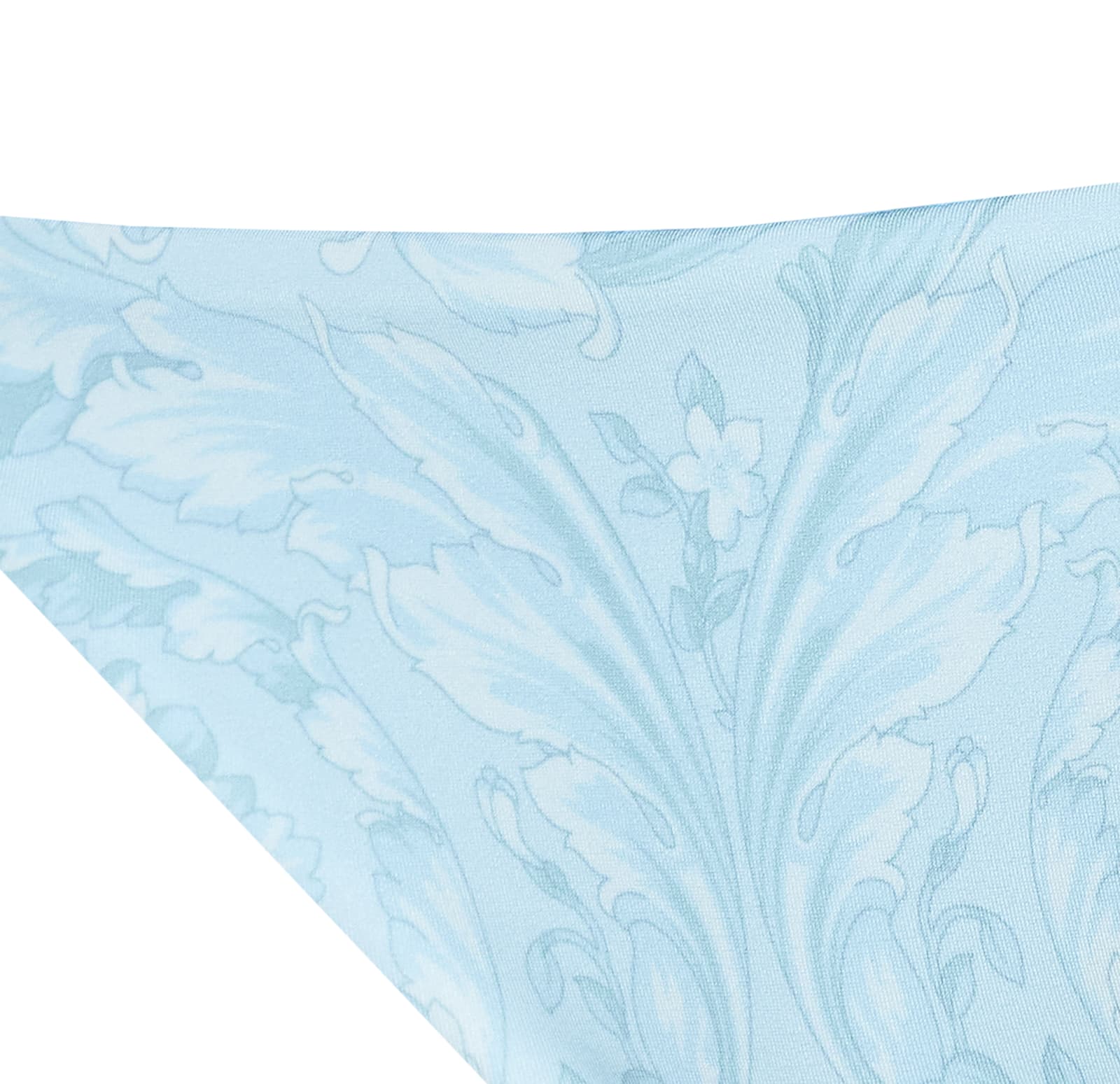 Shop Versace Barocco Print Swim Slip In Blue