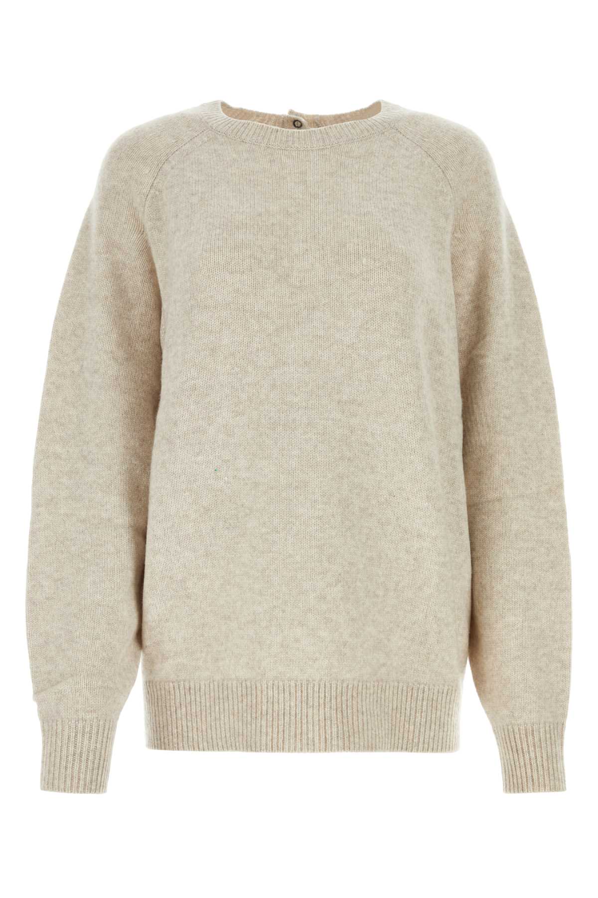 Sand Wool Blend Oversize Lison Sweater