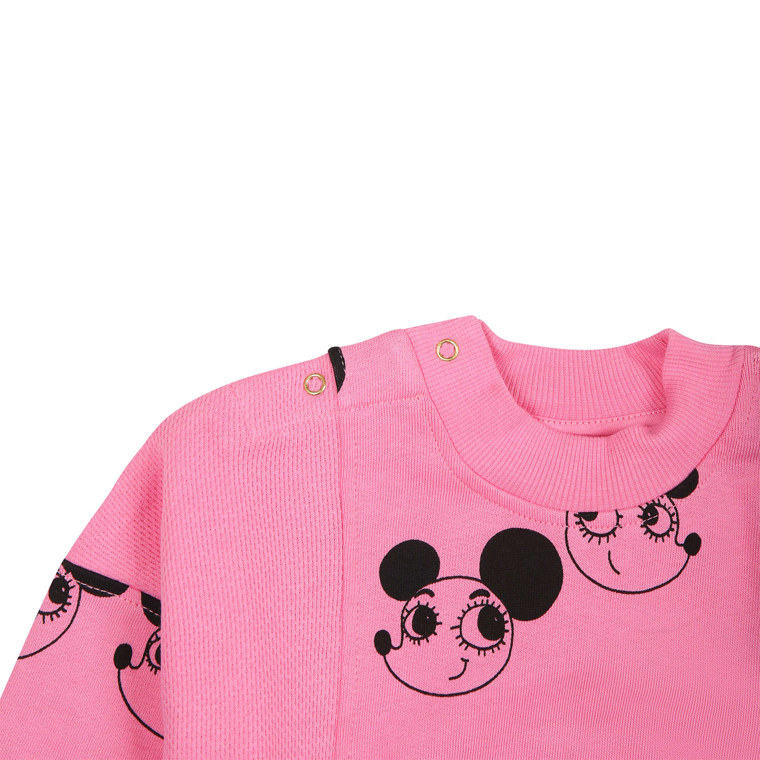 Shop Mini Rodini Light Blue Sweatshirt For Baby Boy With Mice In Pink