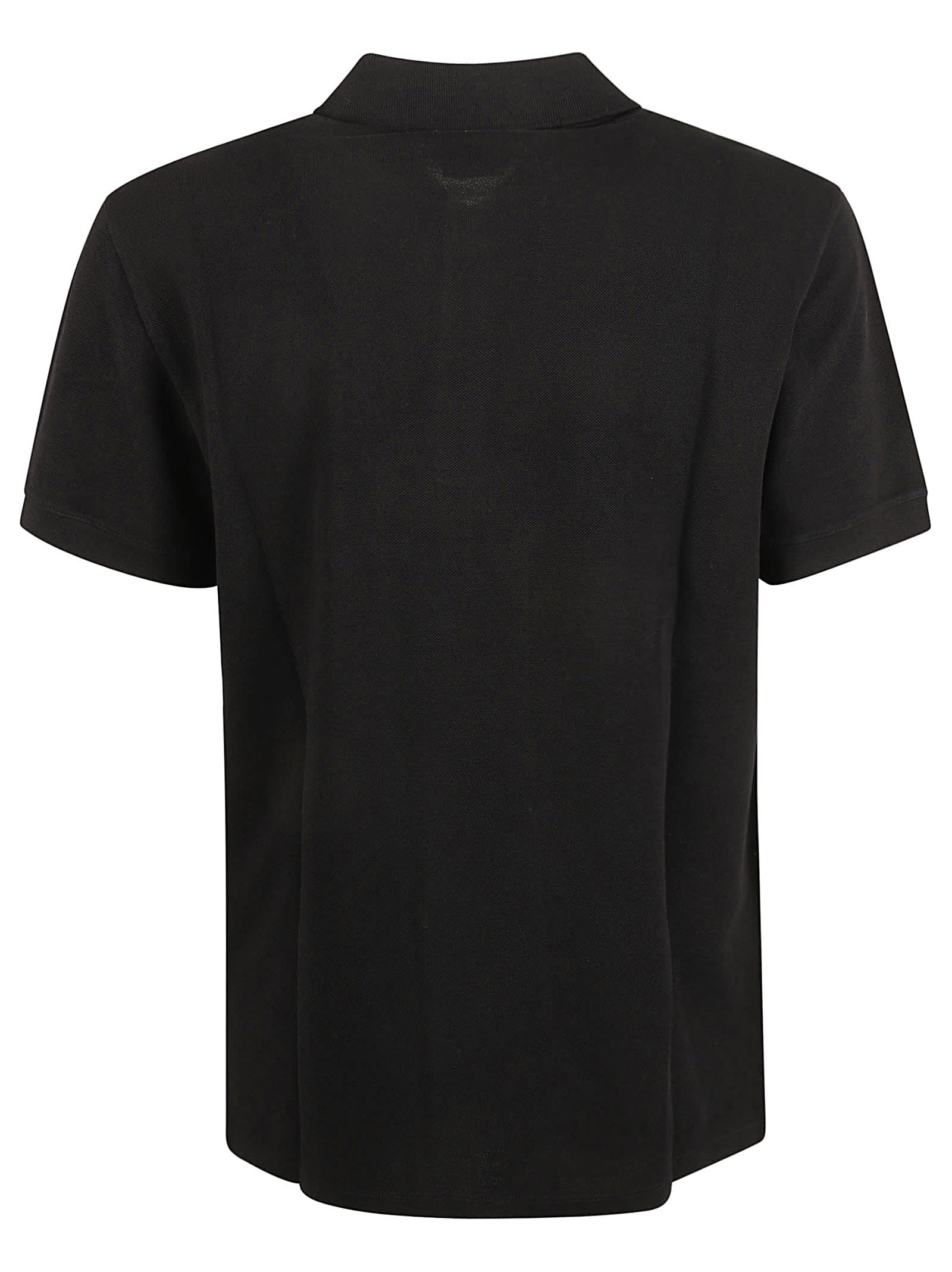 Shop Alexander Mcqueen Skull Embroidered Polo Shirt In Black