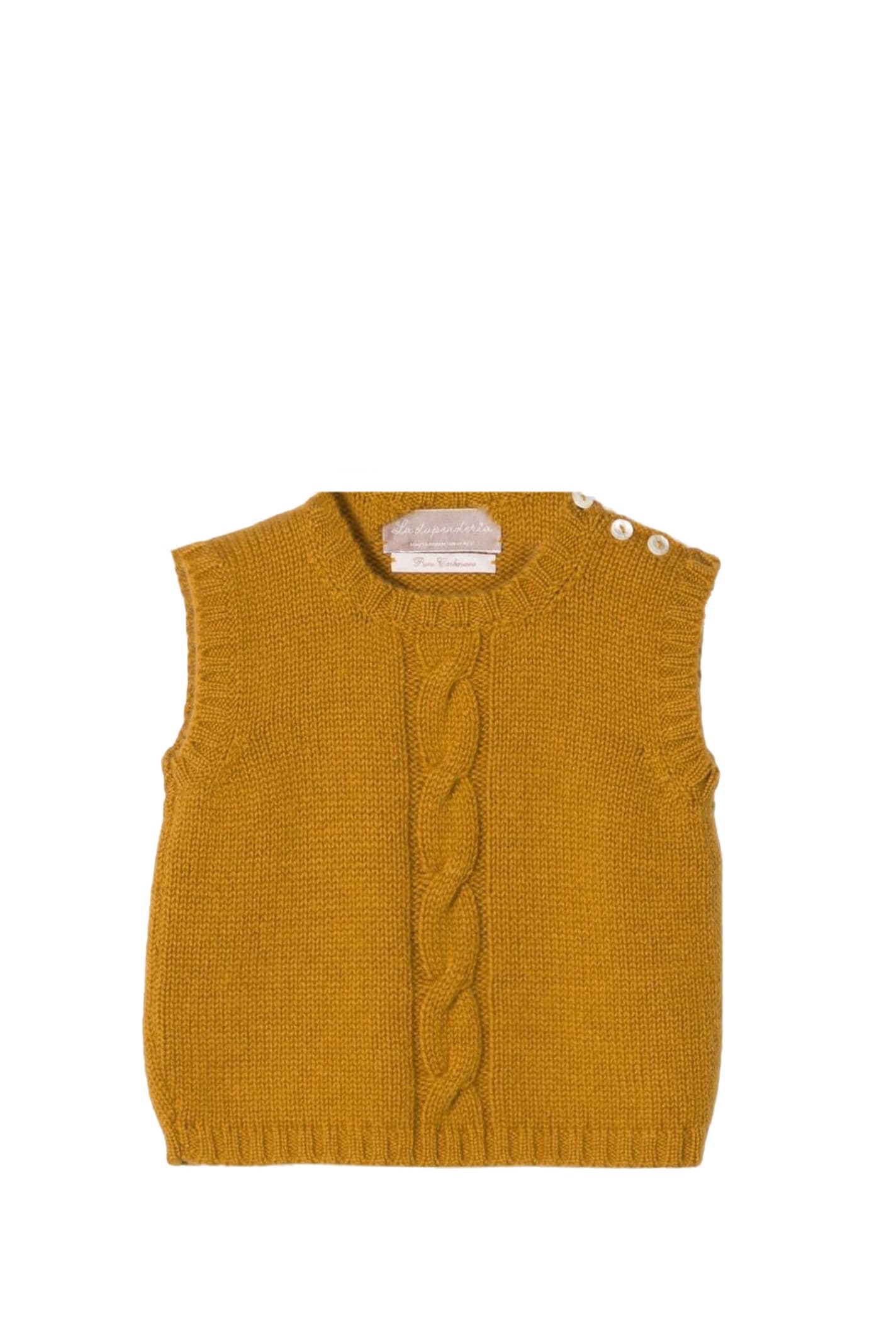 Shop La Stupenderia Cashmere Vest In Yellow