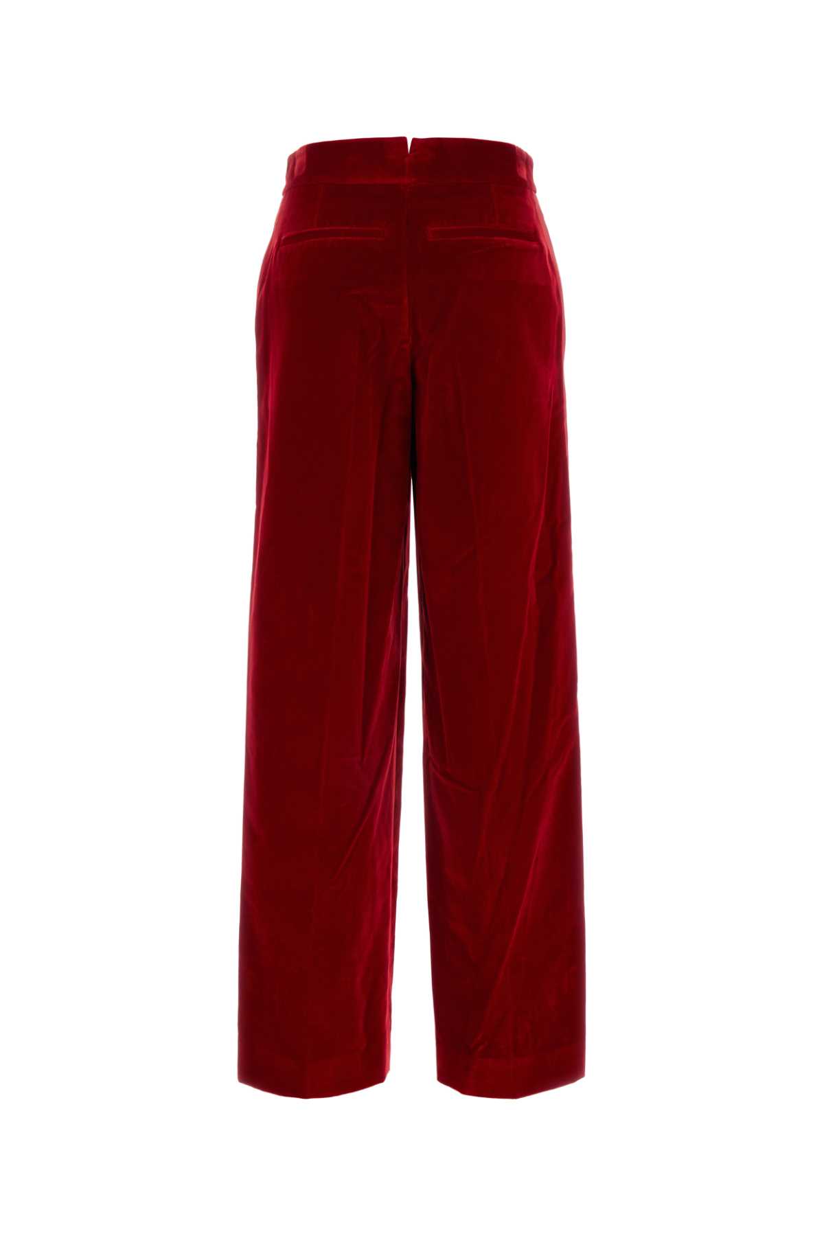 Shop Jw Anderson Red Velvet Pant