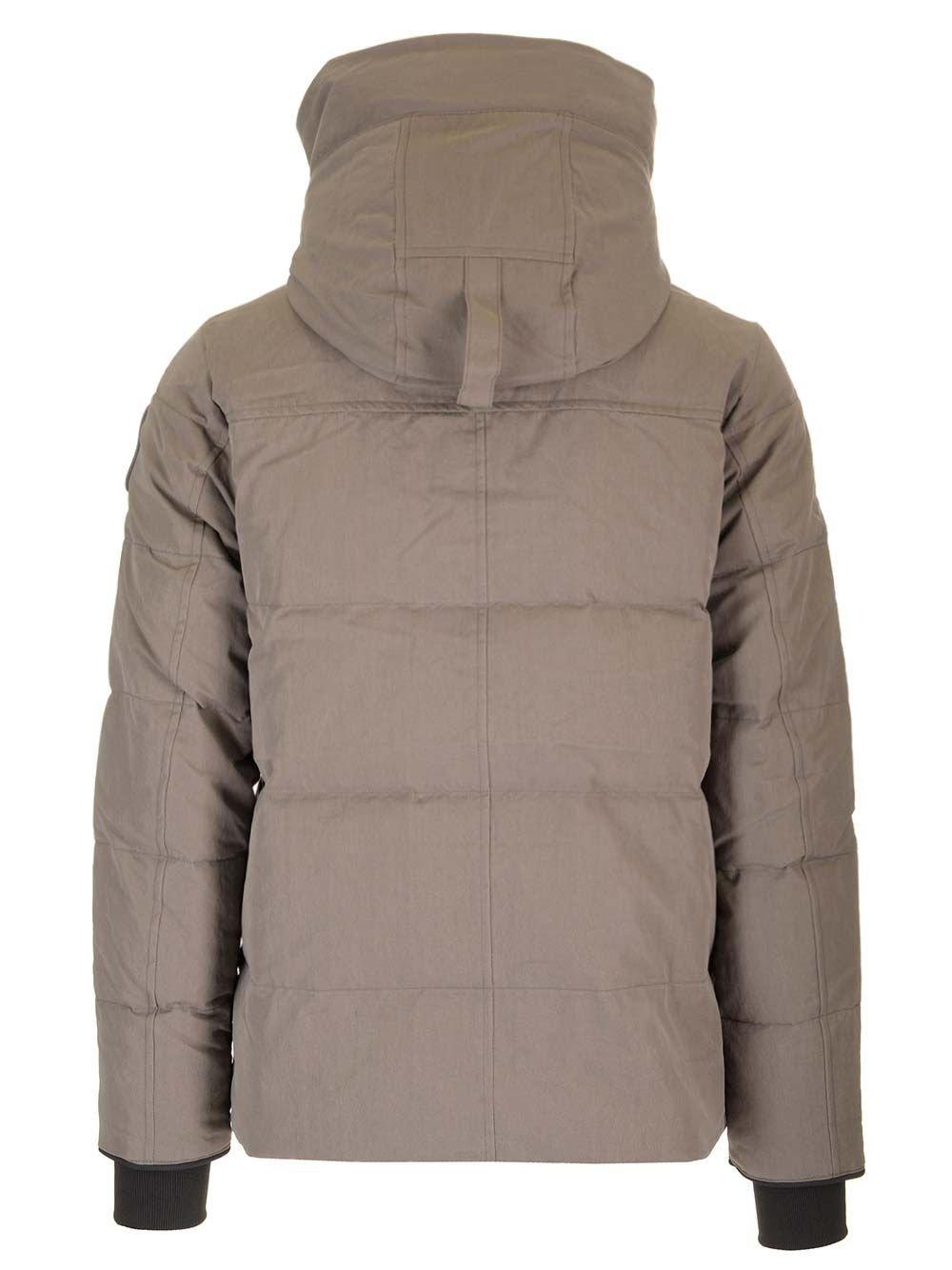 Shop Canada Goose Wyndham Hooded Padded Jacket In Grey