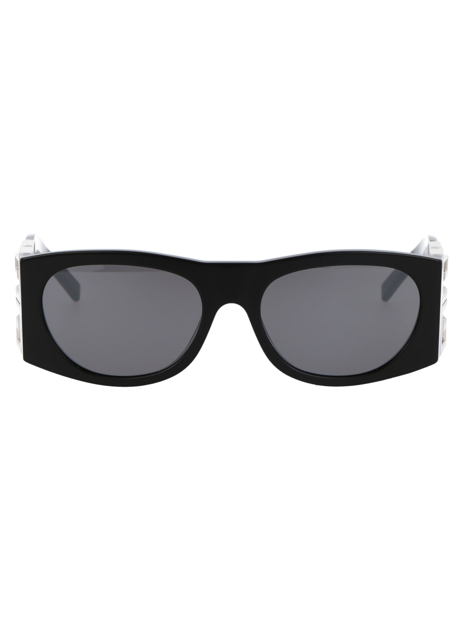 Givenchy 4g Sunglasses In 01c Shiny Black / Smoke Mirror