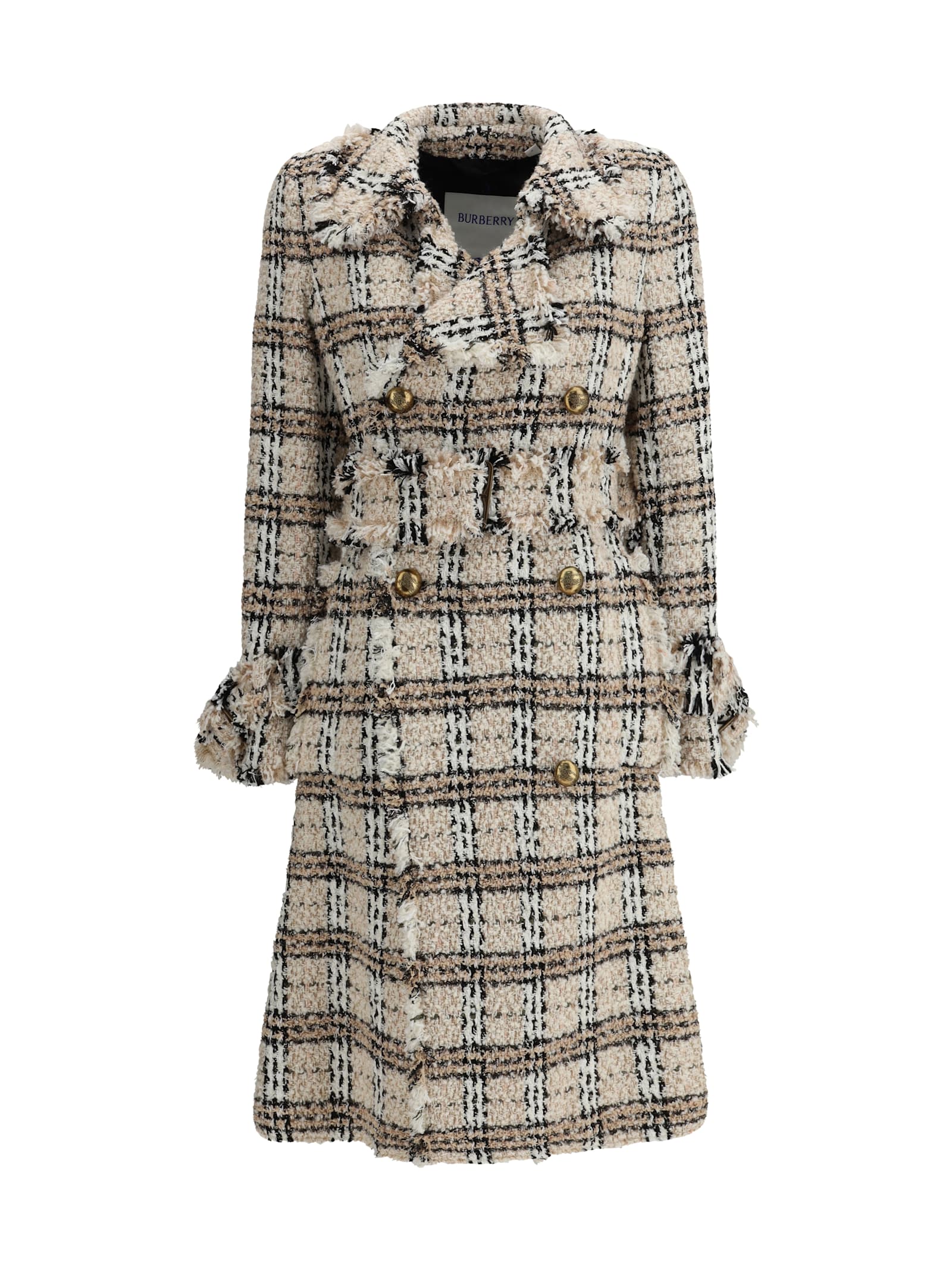 Check Bouclé Coat