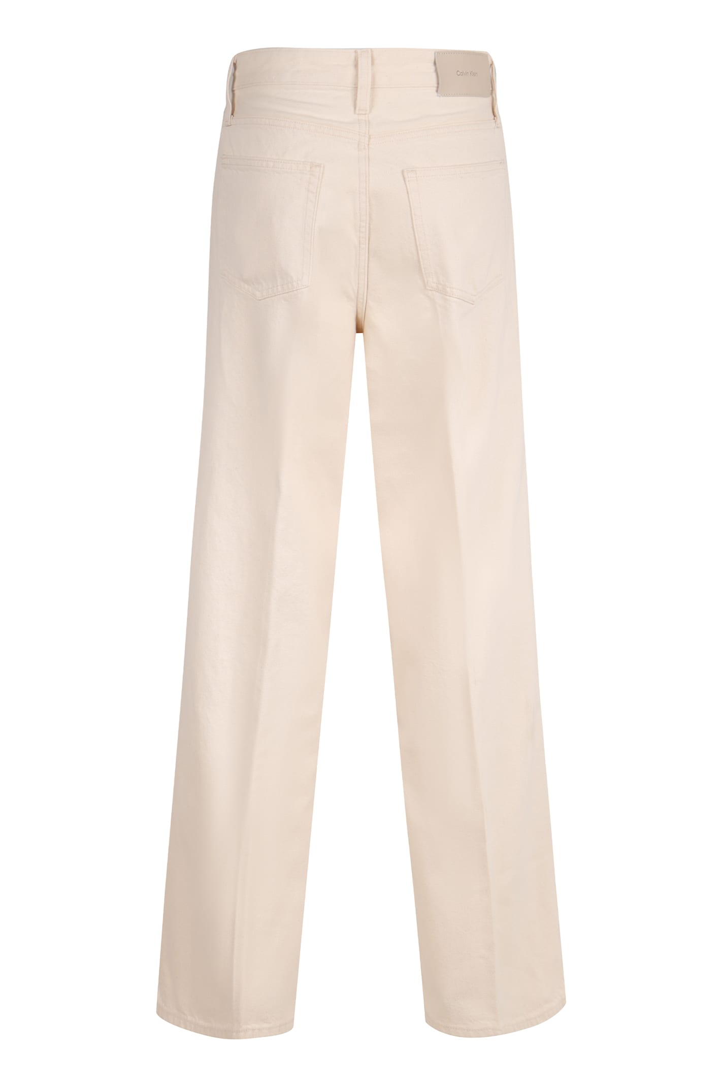 Shop Calvin Klein Wide-leg Jeans In Ecru
