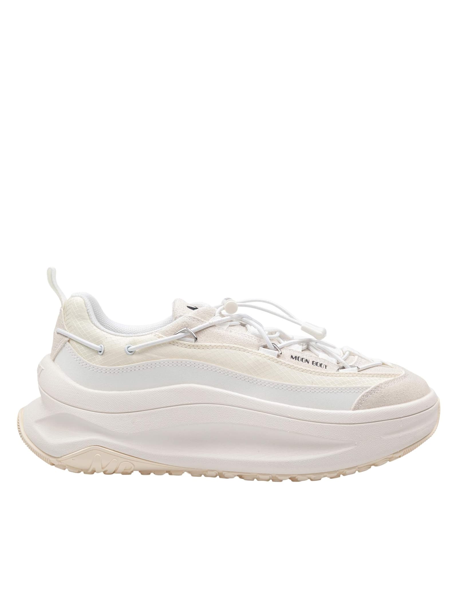 Moon Boot Sneakers Moon247 In Pelle E Tessuto Colore Bianco In White
