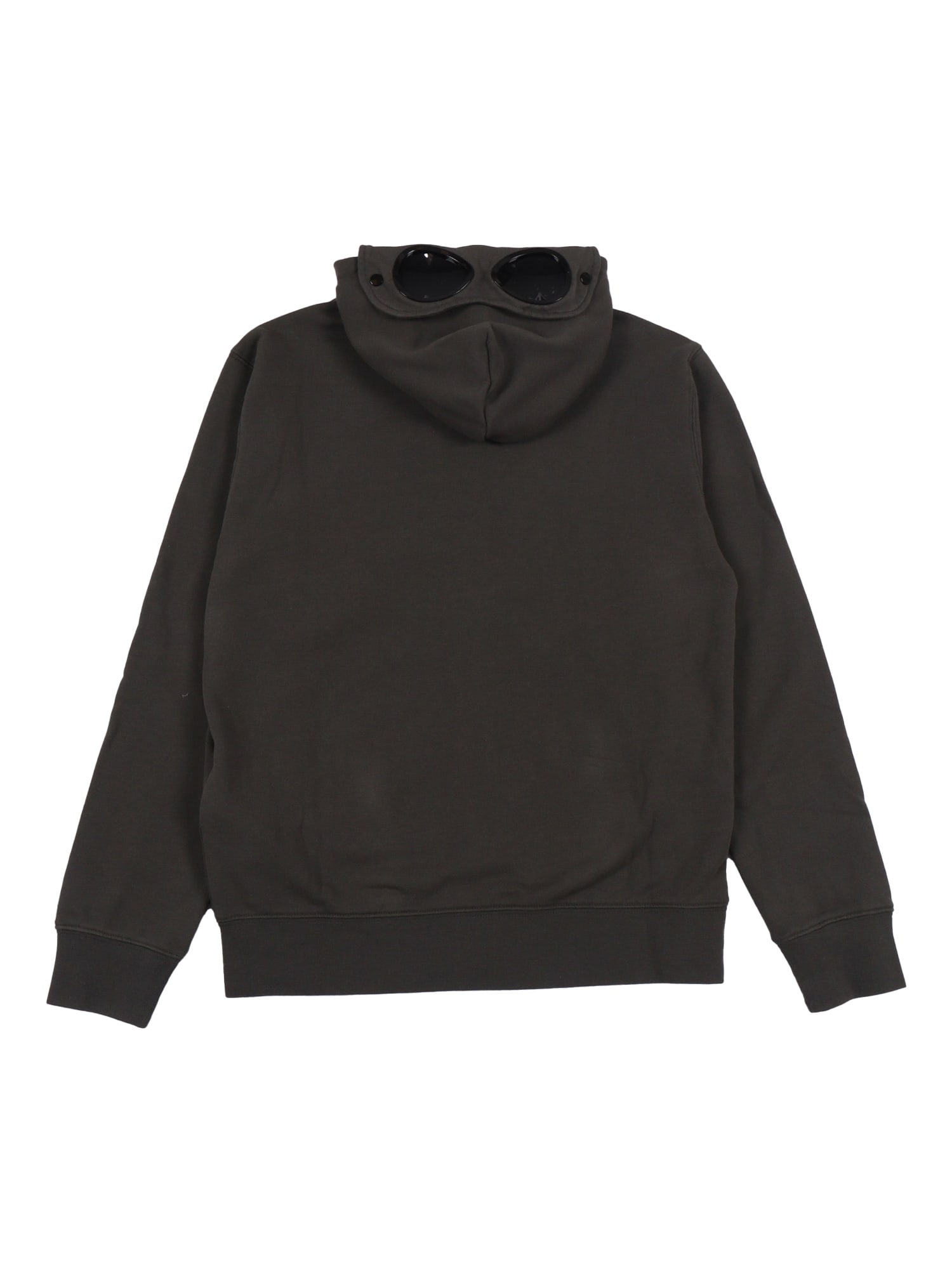 C.p. Company Undersixteen Zipped Hoodie In Black