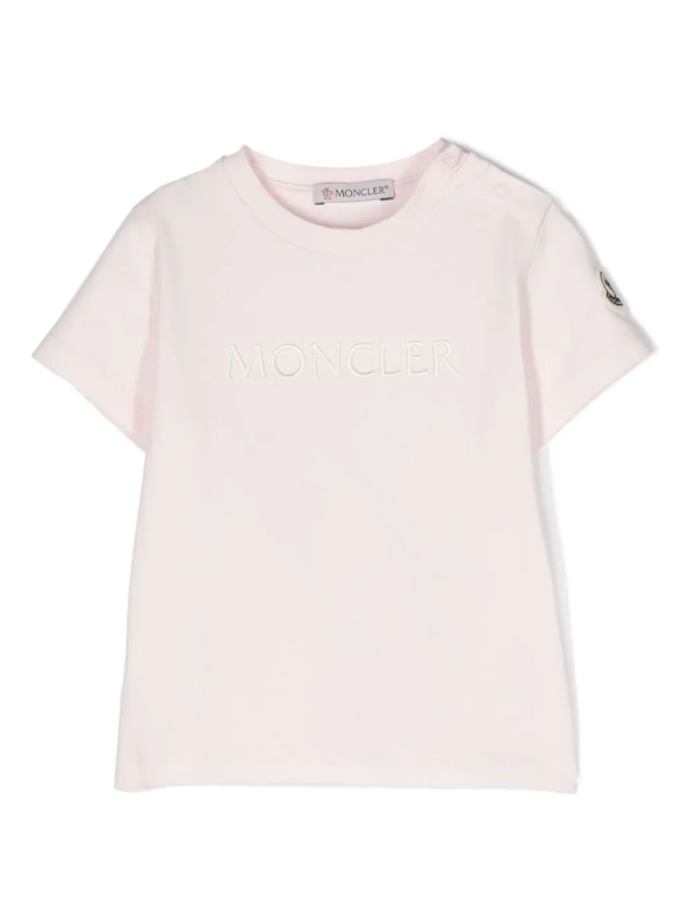 Moncler Kids' Ss T-shirt In Pink