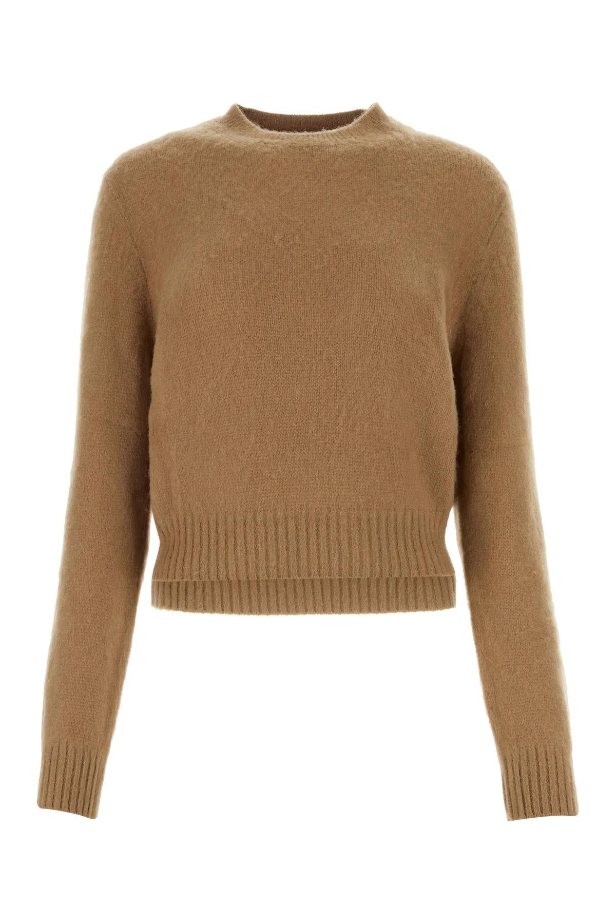 Shop Prada Camel Cashmere Sweater In Cammello