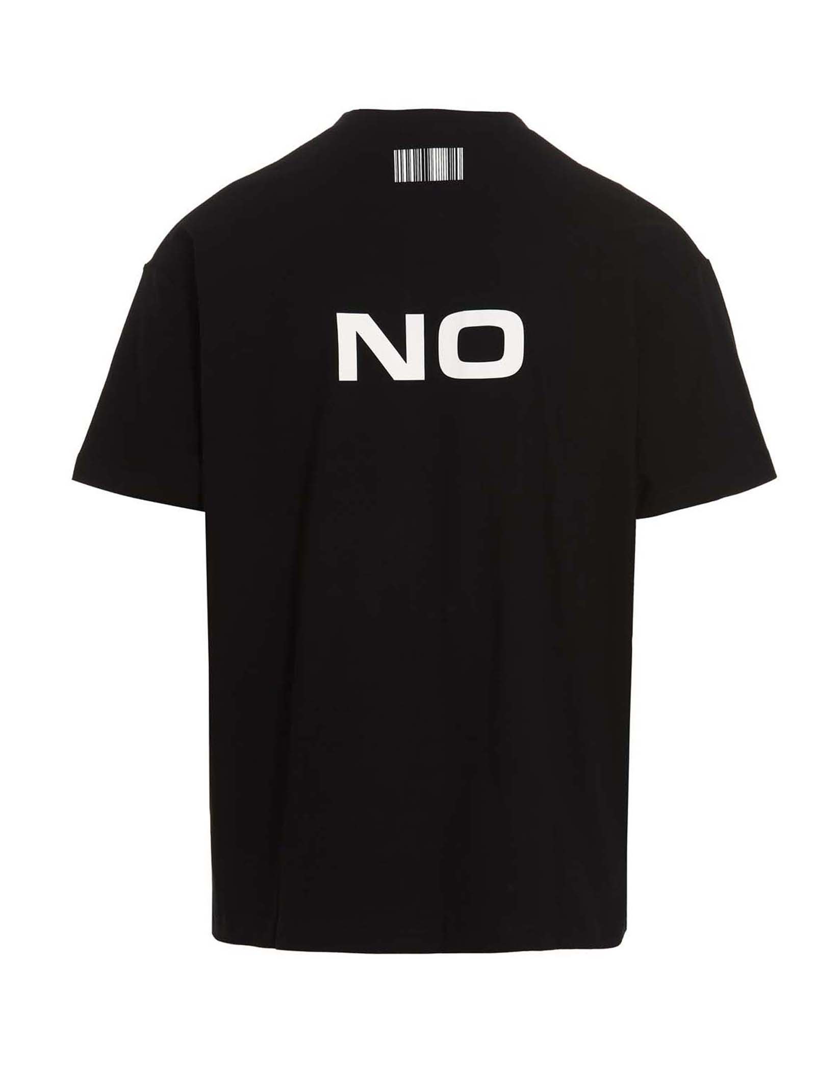 Shop Vtmnts Yes/no T-shirt In White/black