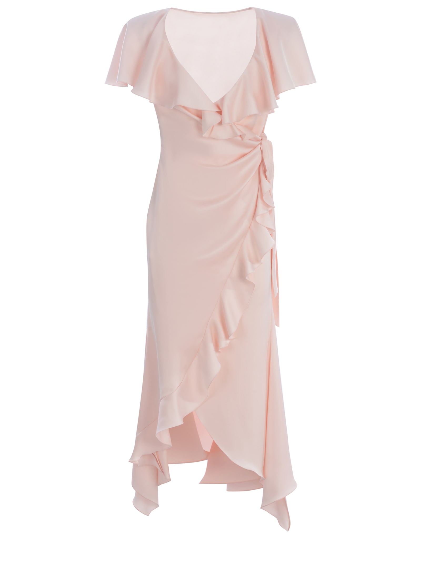 Shop Philosophy Di Lorenzo Serafini Dress Wrap Philosophy Made Of Satin In Rosa