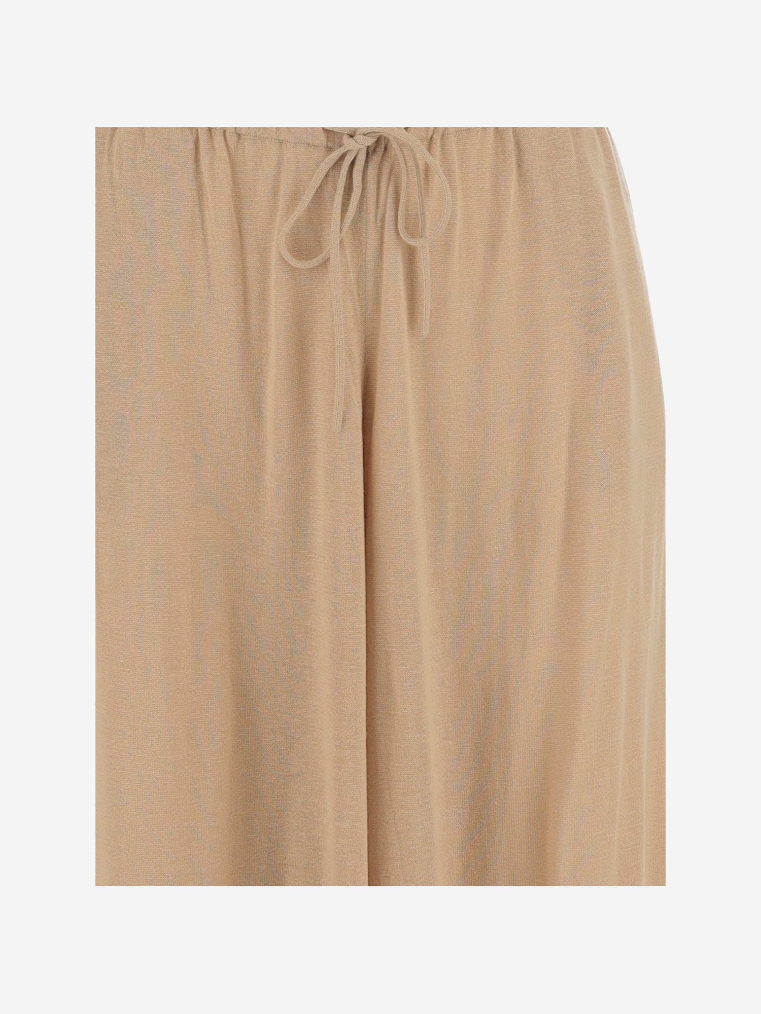 By Malene Birger Light Brown Piscata Wide-leg Trousers In Neutral