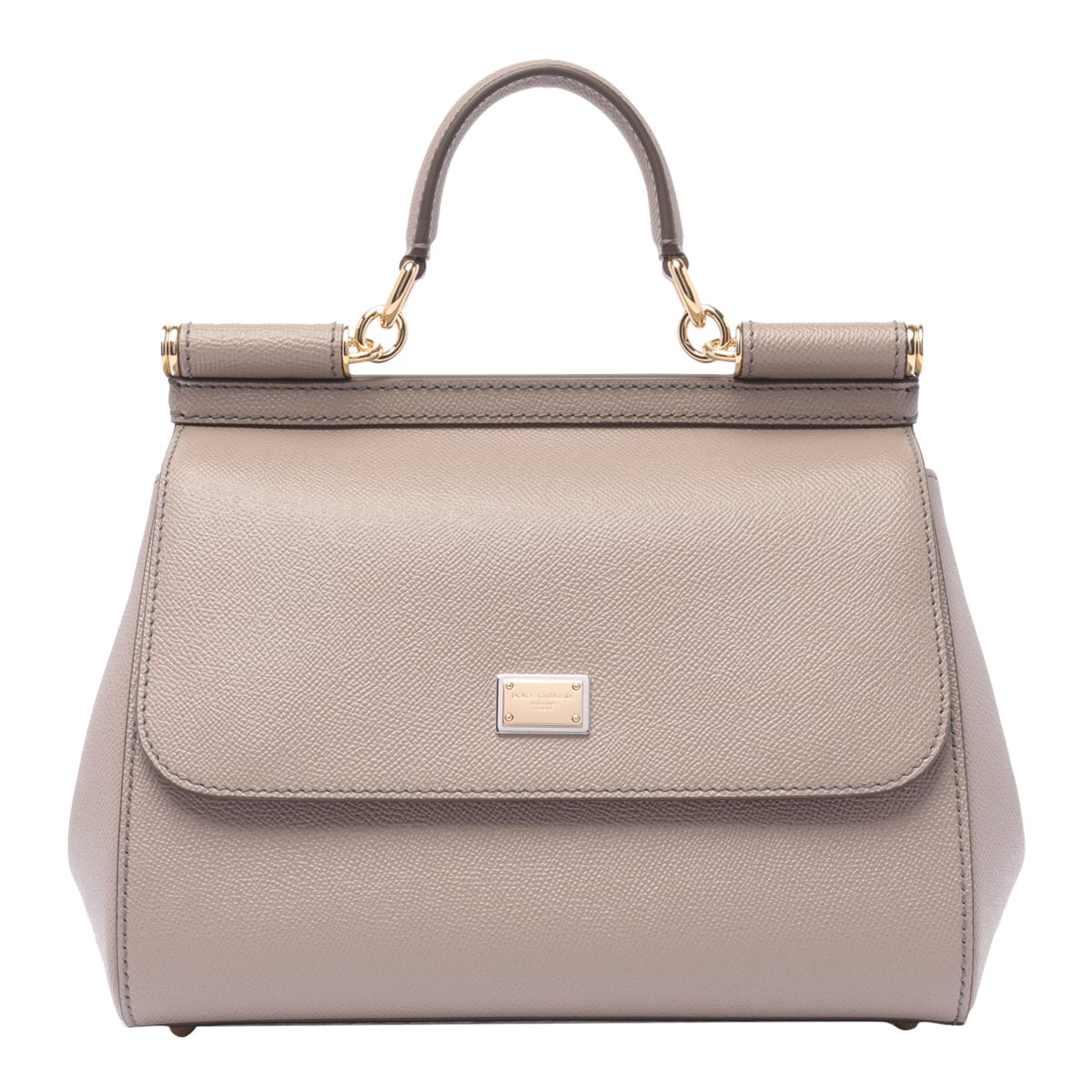 Shop Dolce & Gabbana Big Sicily Handbag In Grey