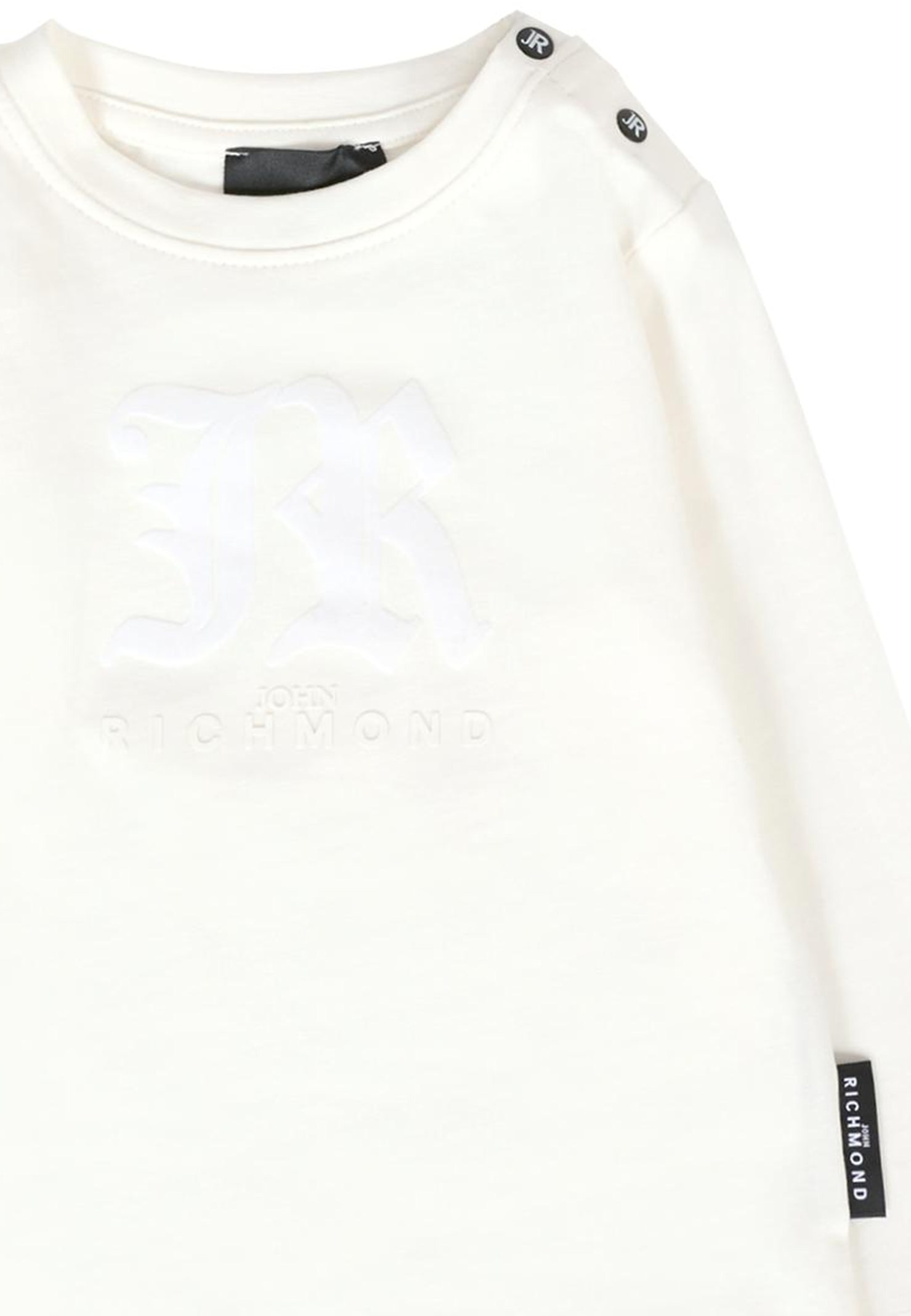 Richmond White T-shirt For Baby Boy With Velvet Logo In White