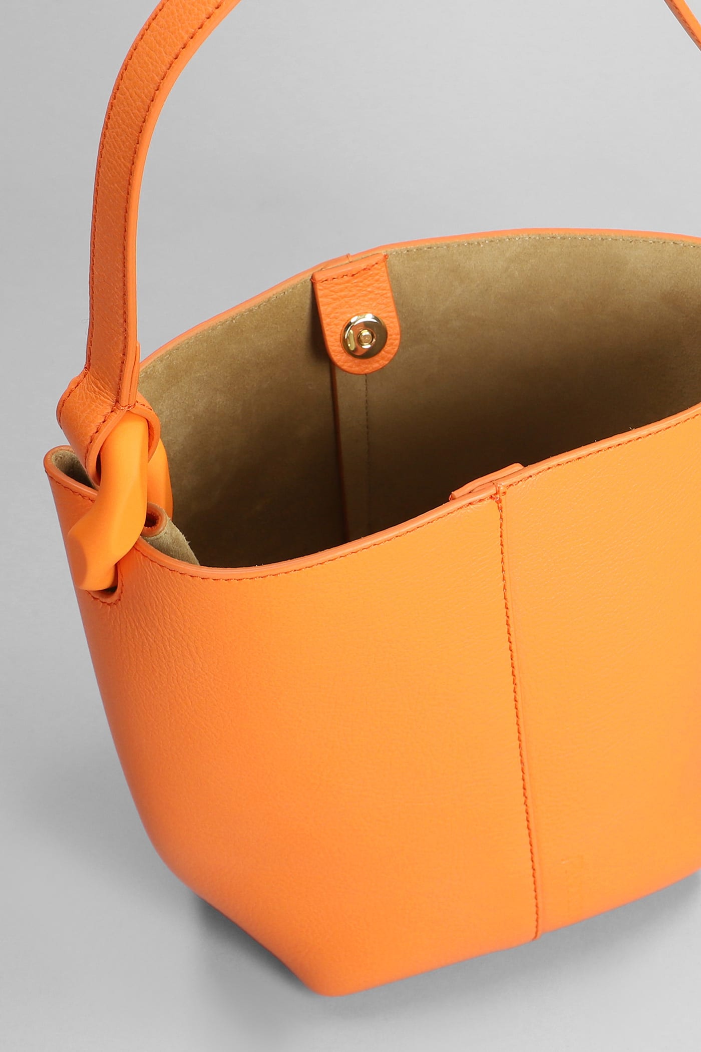Shop Jw Anderson Corner Shoulder Bag In Orange Leather