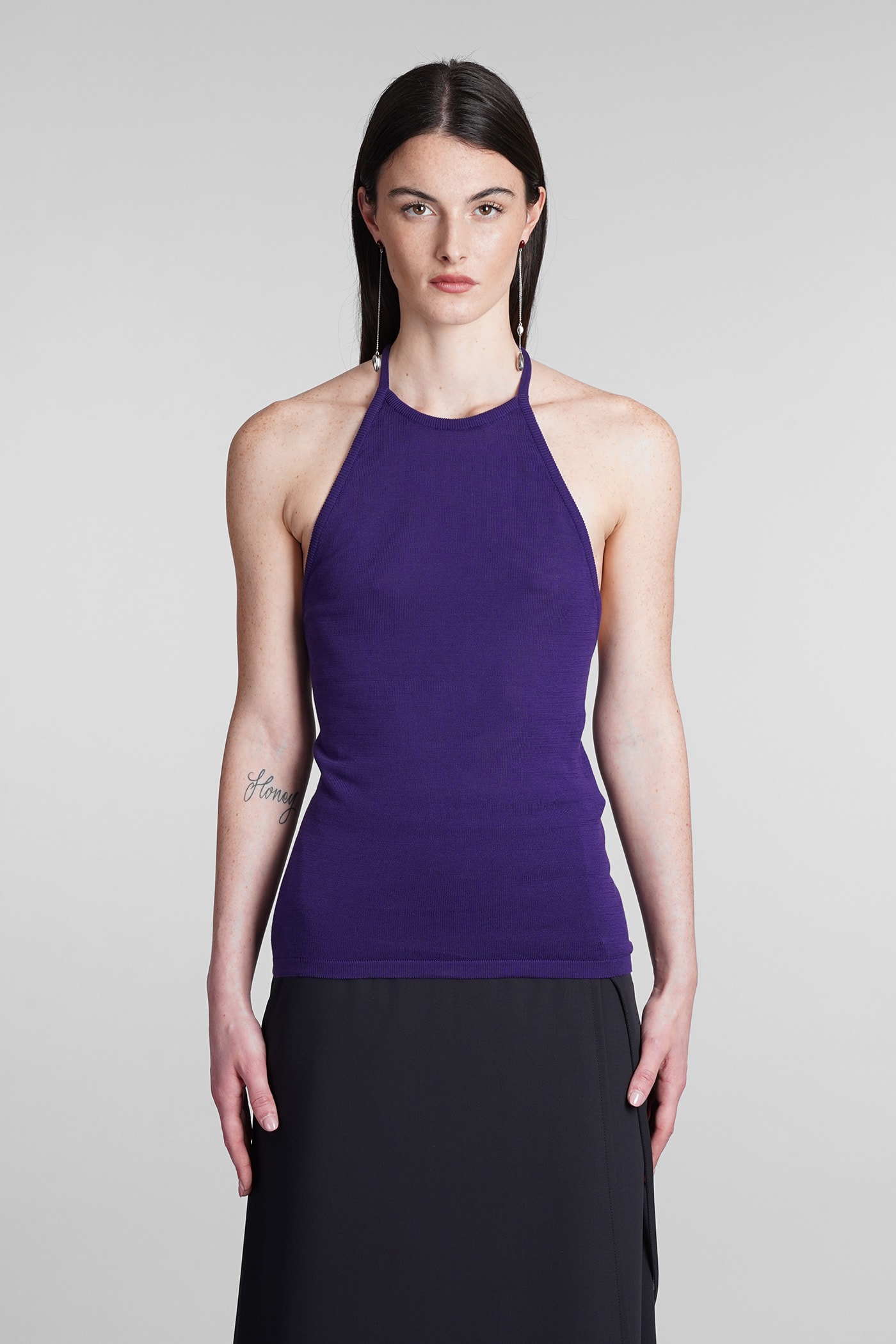 Shop Lemaire Topwear In Viola Cotton