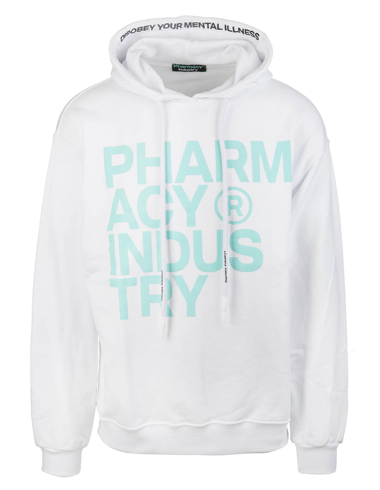 Pharmacy Industry White Man Hoodie With Mint Green Logo