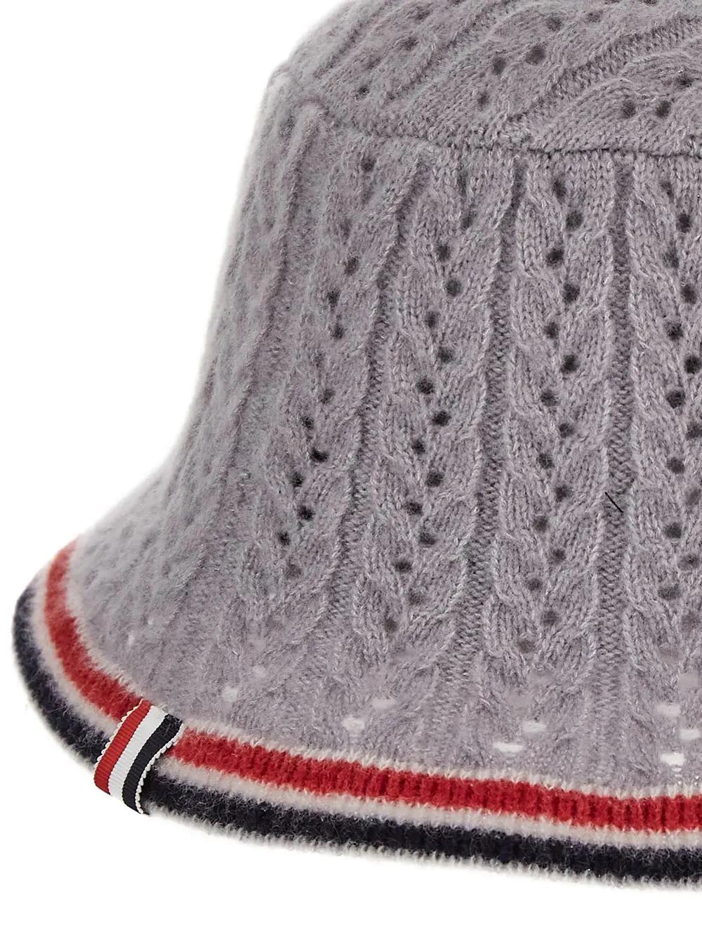 Shop Thom Browne Knit Bell Hat In Grey