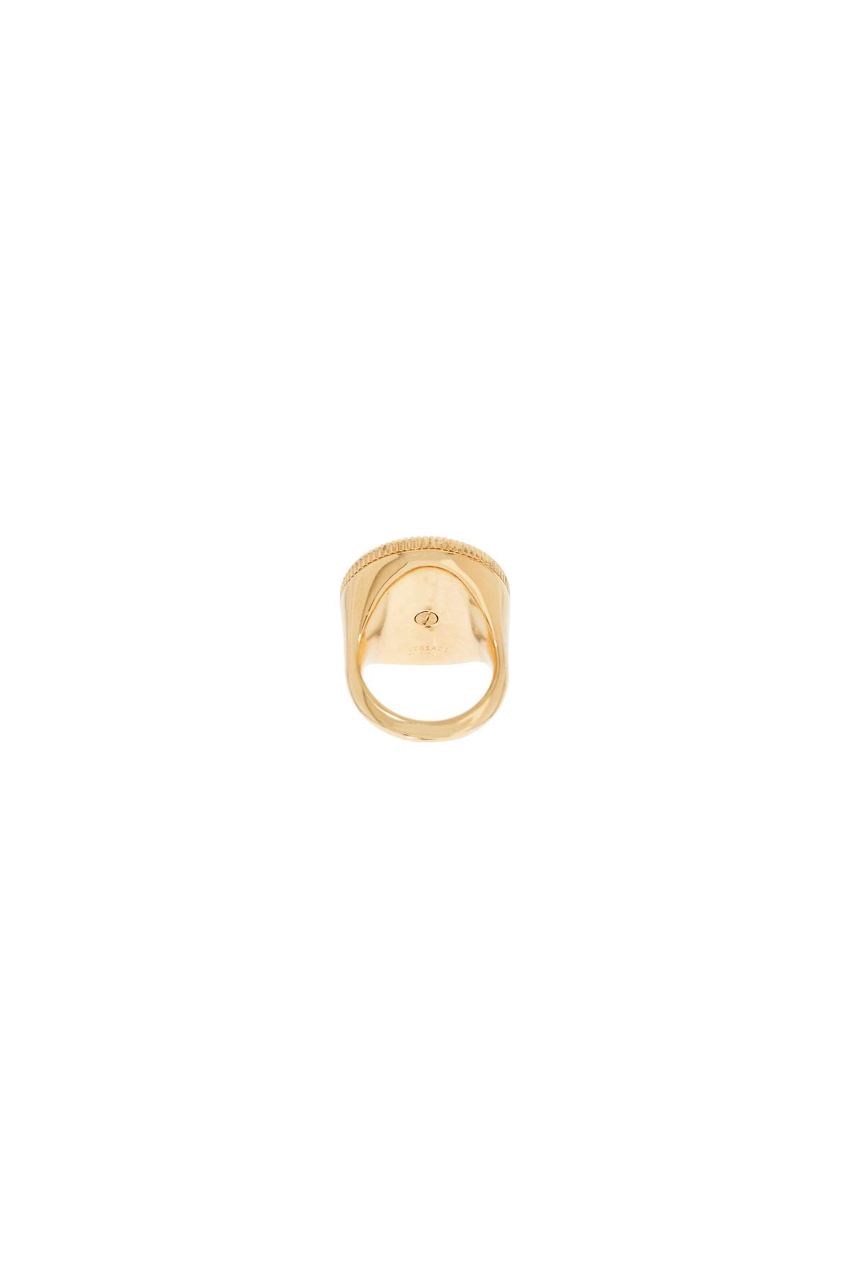 Shop Versace Medusa Biggie Ring In  Gold (gold)