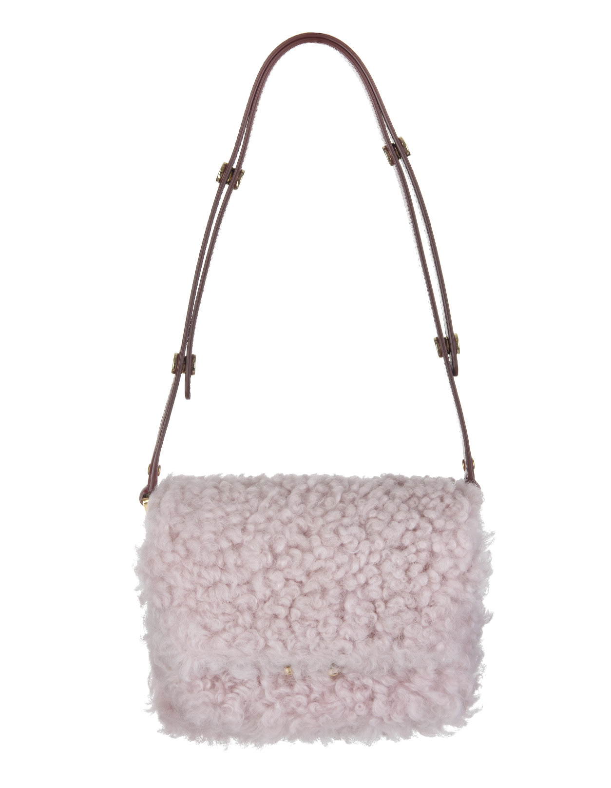 Marni Pink Trunk Mini Bag In Sheep And Calf Leather