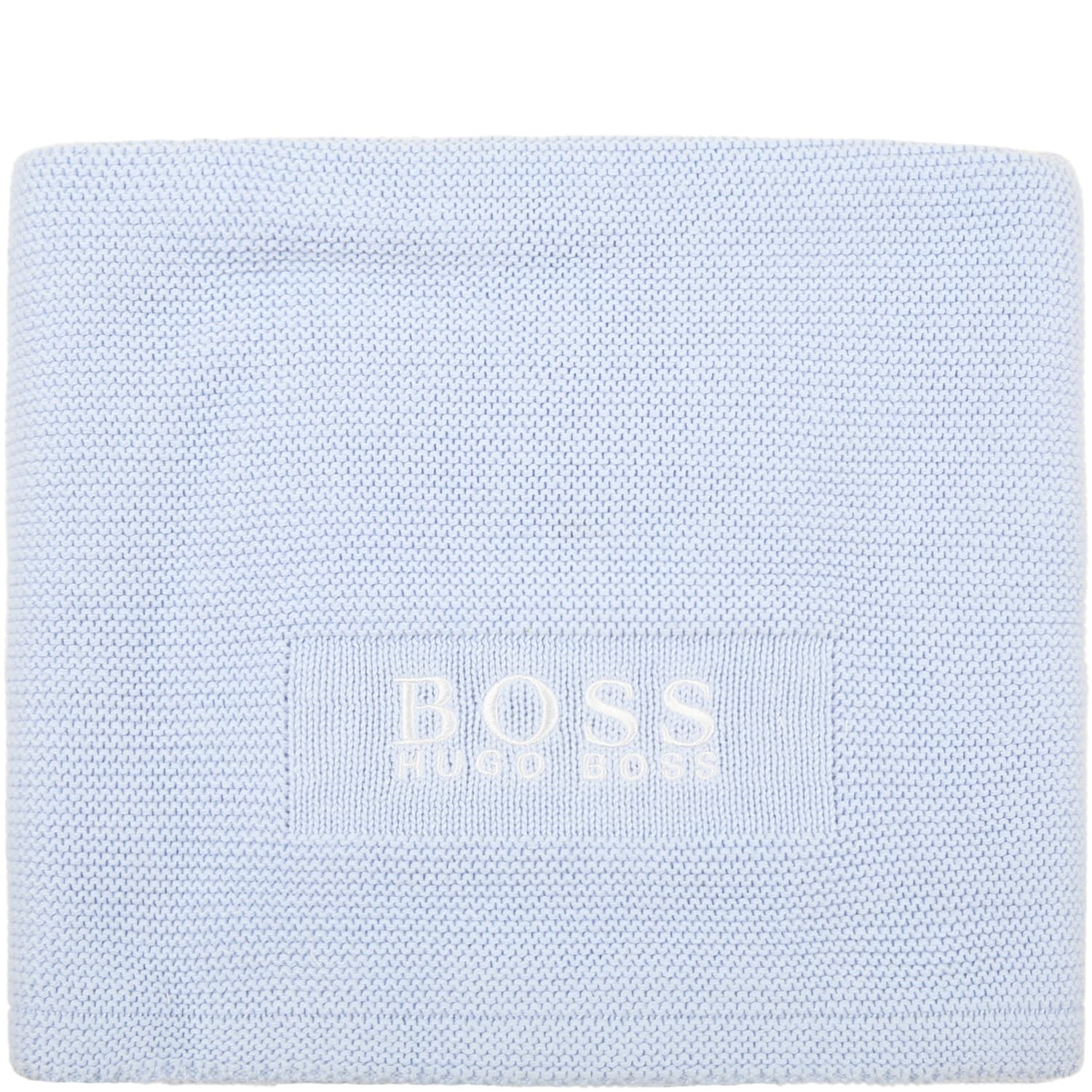 Hugo Boss Light Blue Blanket For Baby Boy With Logo