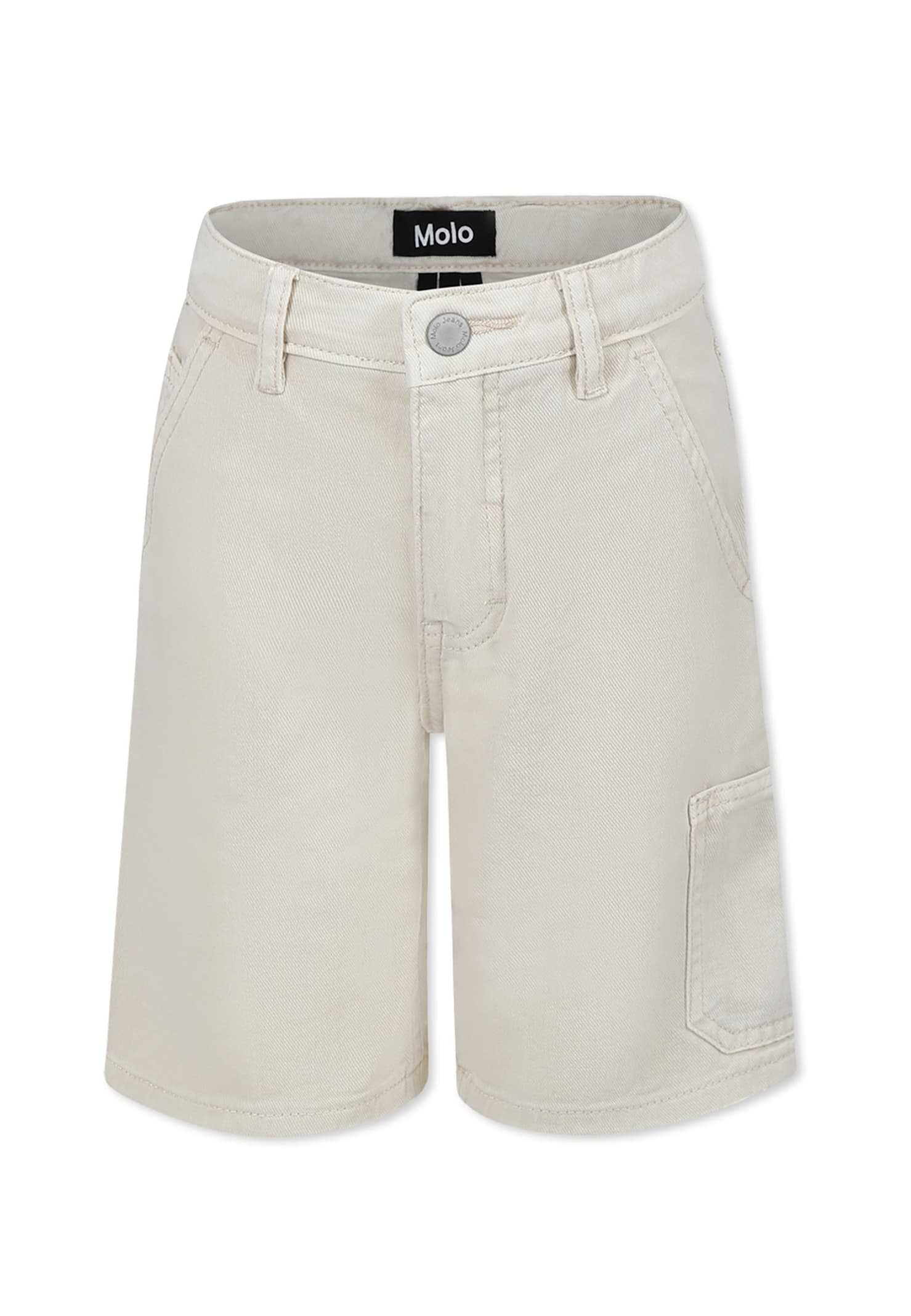 Molo Ivory Shorts For Boy In Ivory