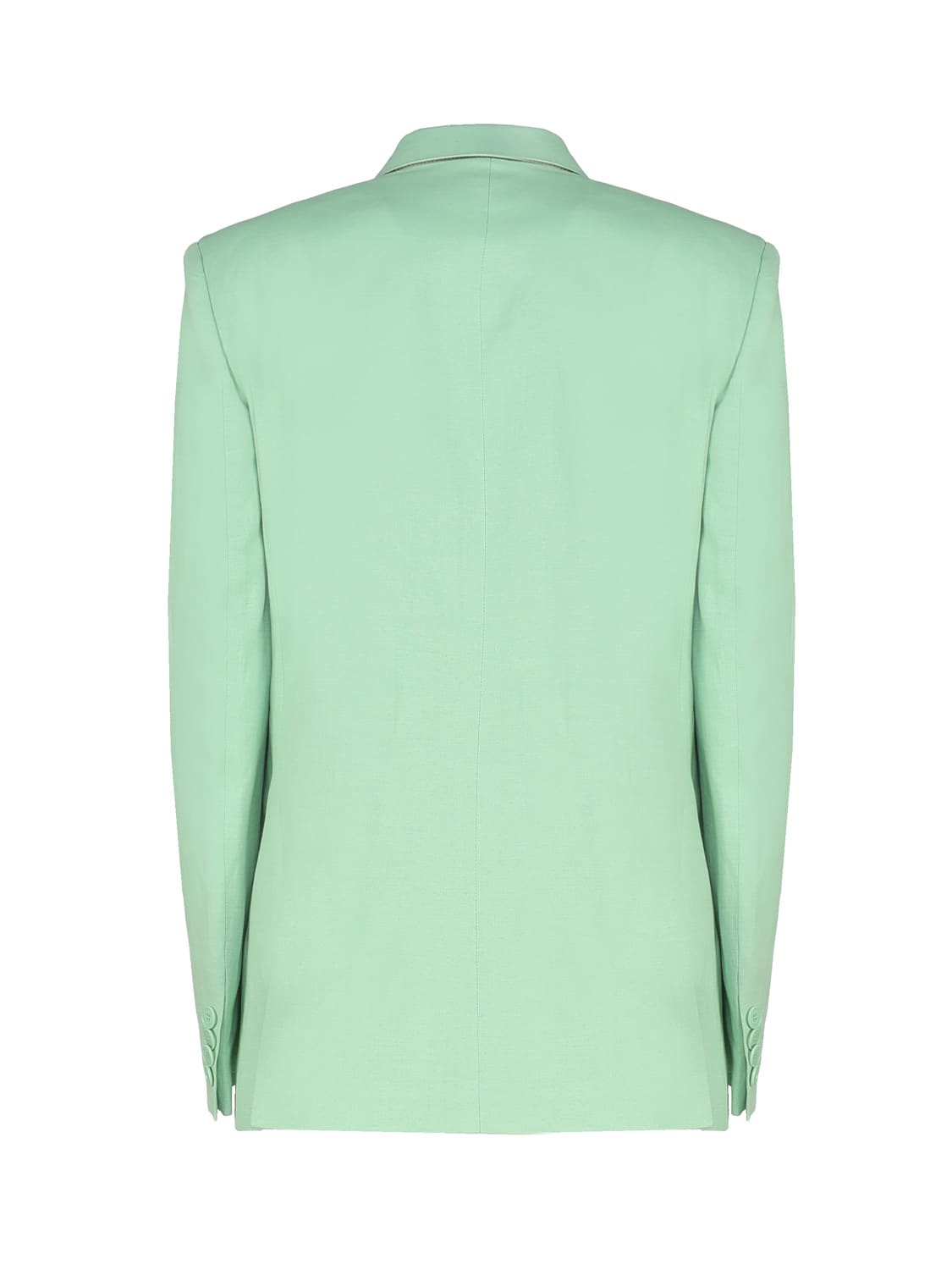 Shop Stella Mccartney Oversized Double-breasted Blazer In Green Mint