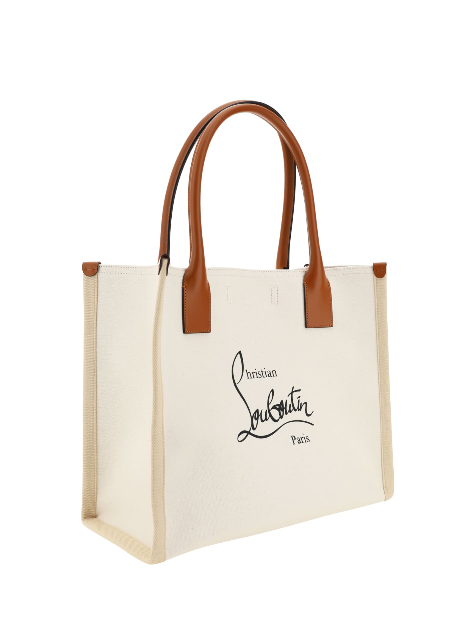 Cabata E/W nano - Tote bag - Calf leather Loubinthesky print - Bianco - Christian  Louboutin