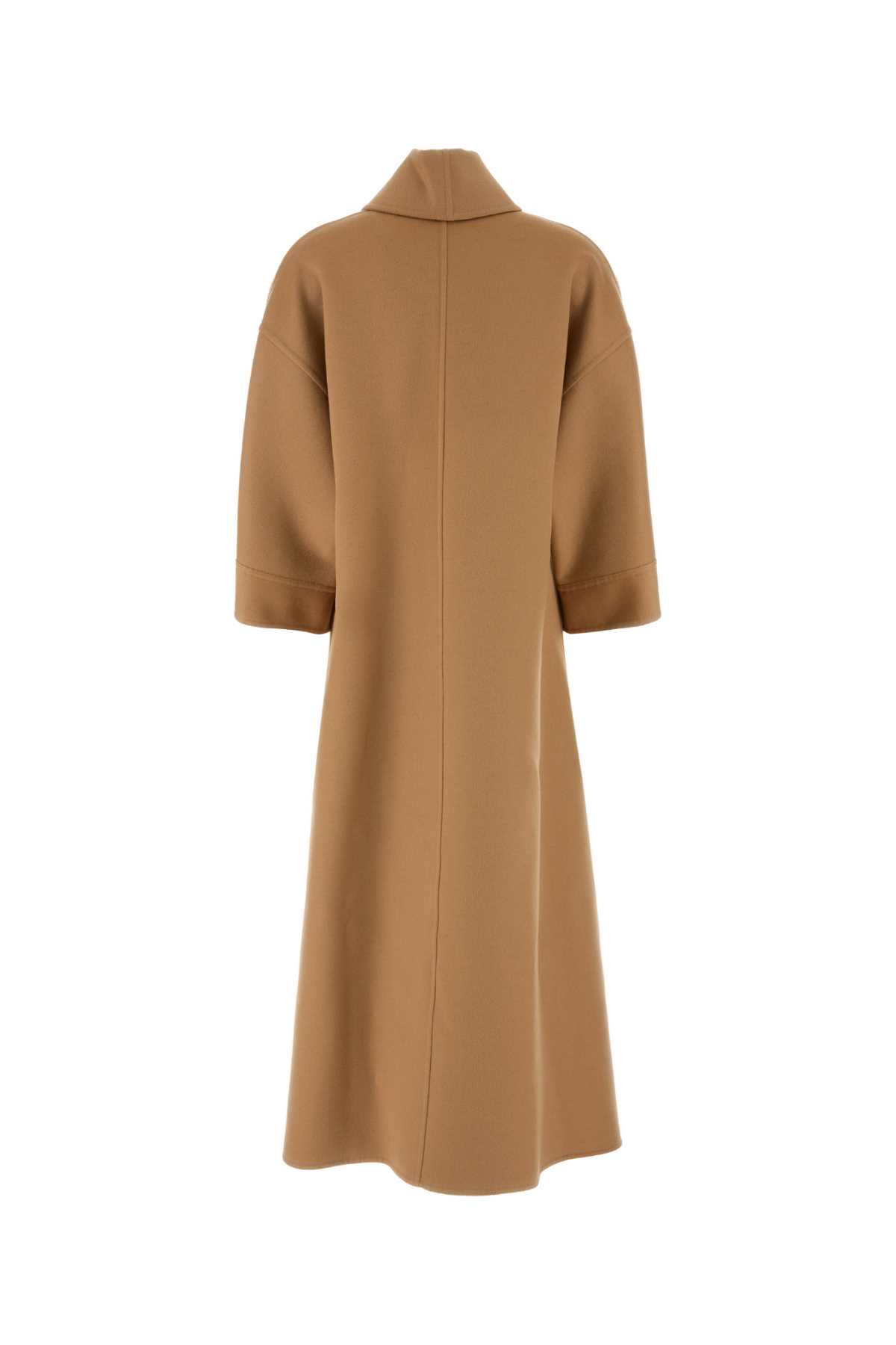 Shop Valentino Camel Wool Blend Coat
