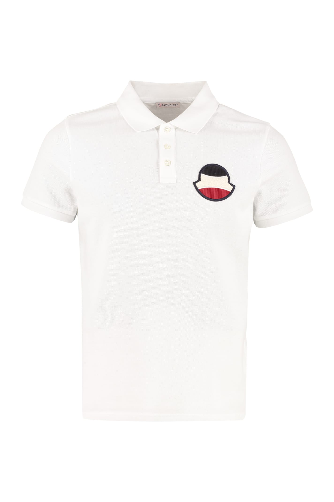 MONCLER LOGO EMBROIDERY COTTON-PIQUÉ POLO SHIRT,11251116