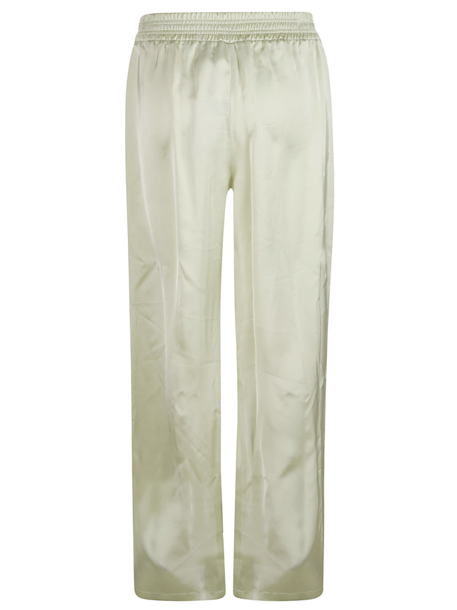 Shop Fabiana Filippi Viscose Trousers In Light/pastel Green
