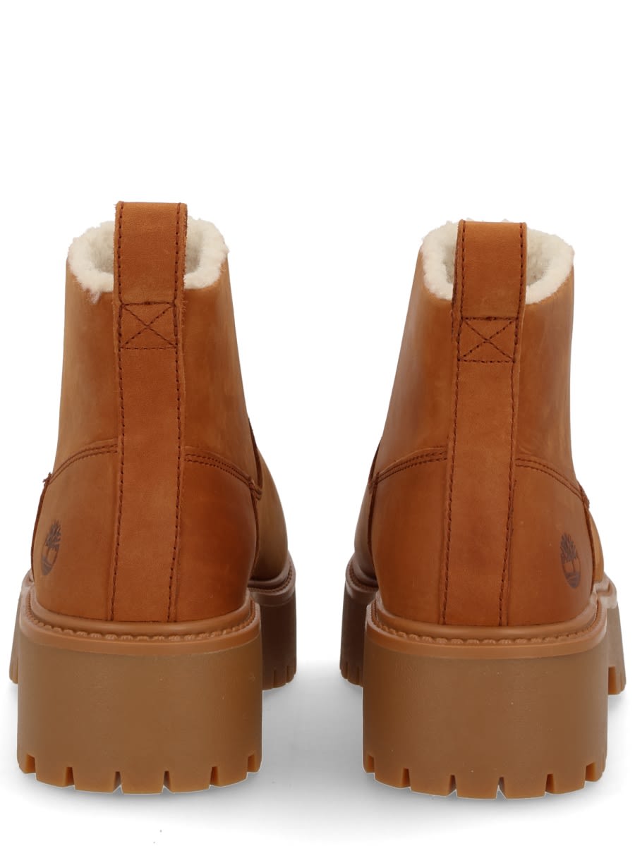 Timberland Ankle Boots With Lug Sole And Pull Tab In Brown